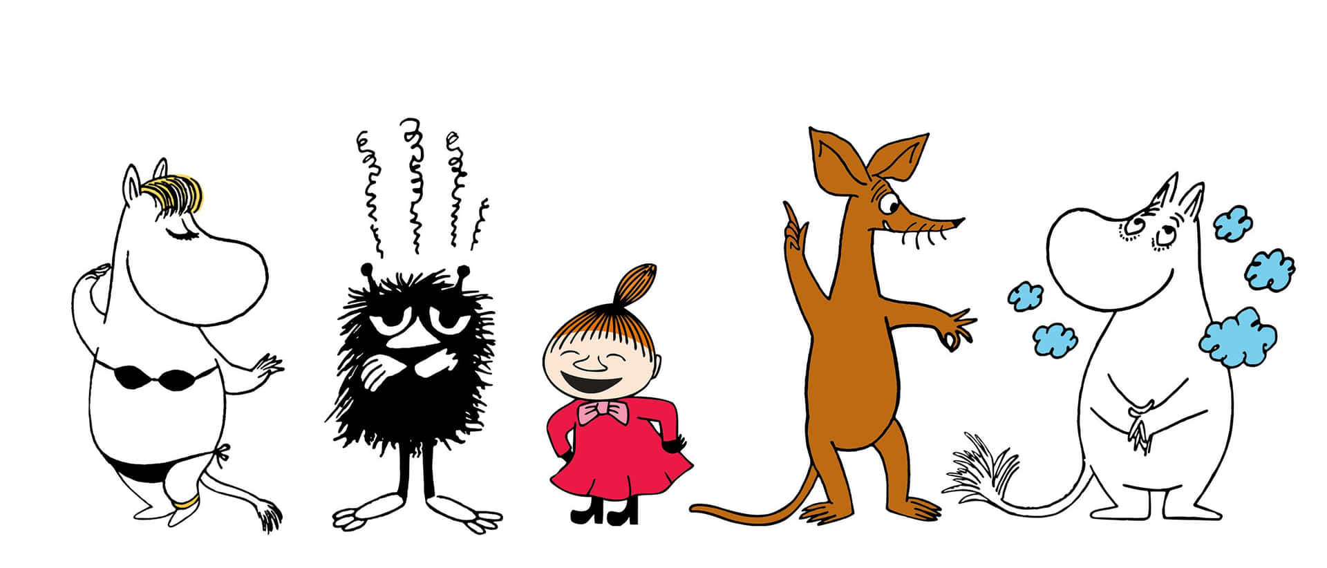 Different Moomin Desktop Characters Background