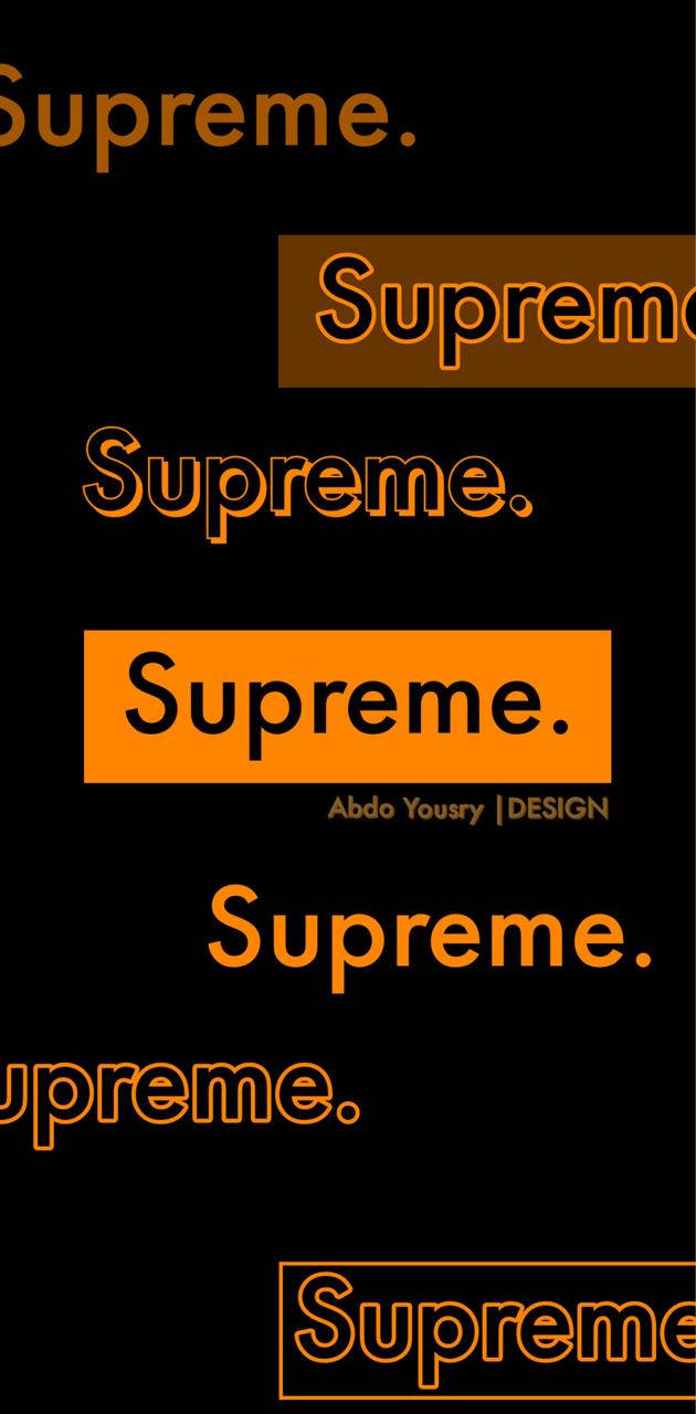 Different Orange Supreme Logo Styles Background