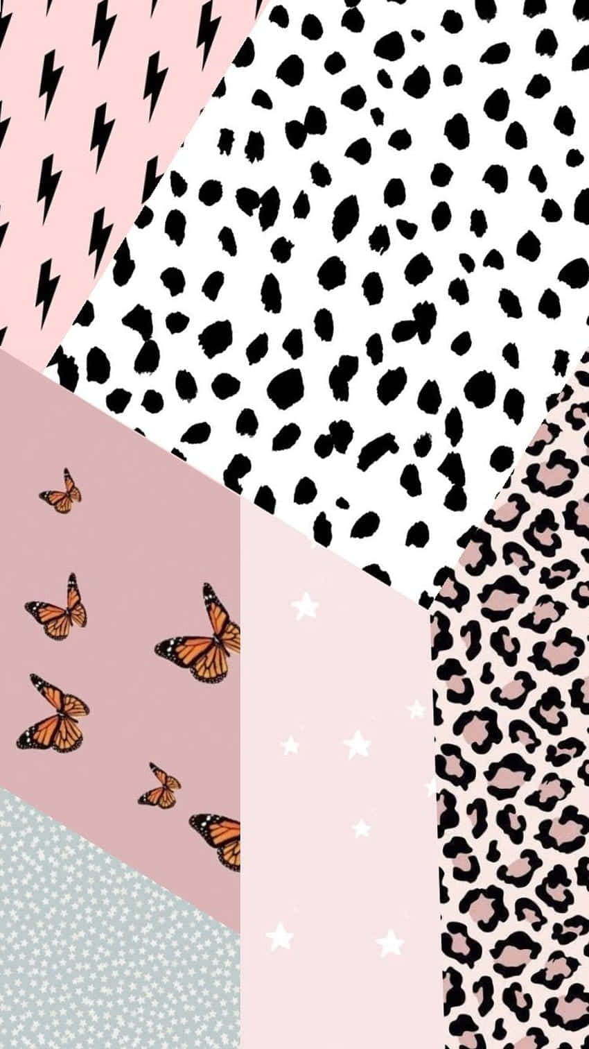 Different Patterns Cute Cheetah Print Background