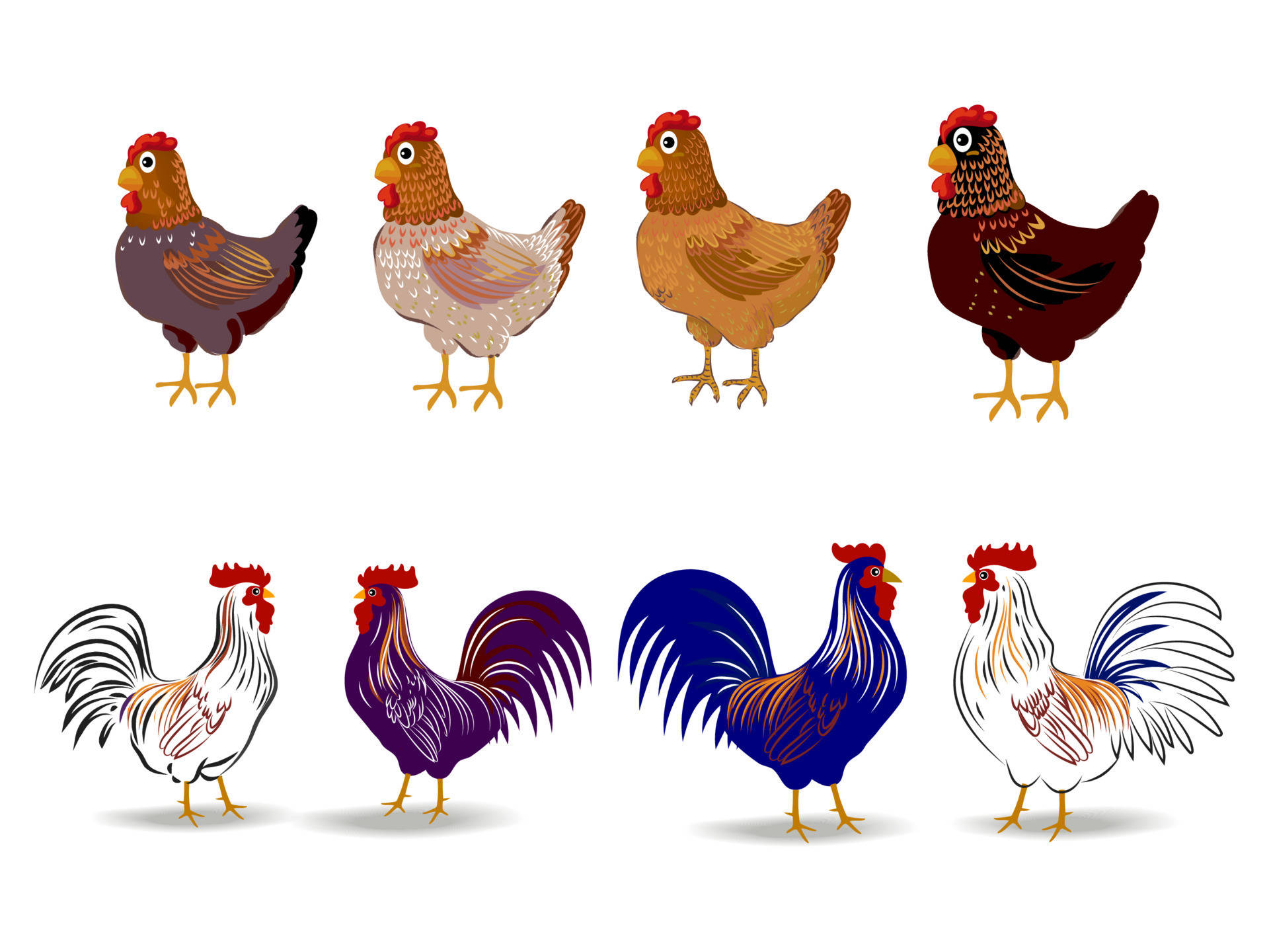 Different Shades Hen Background