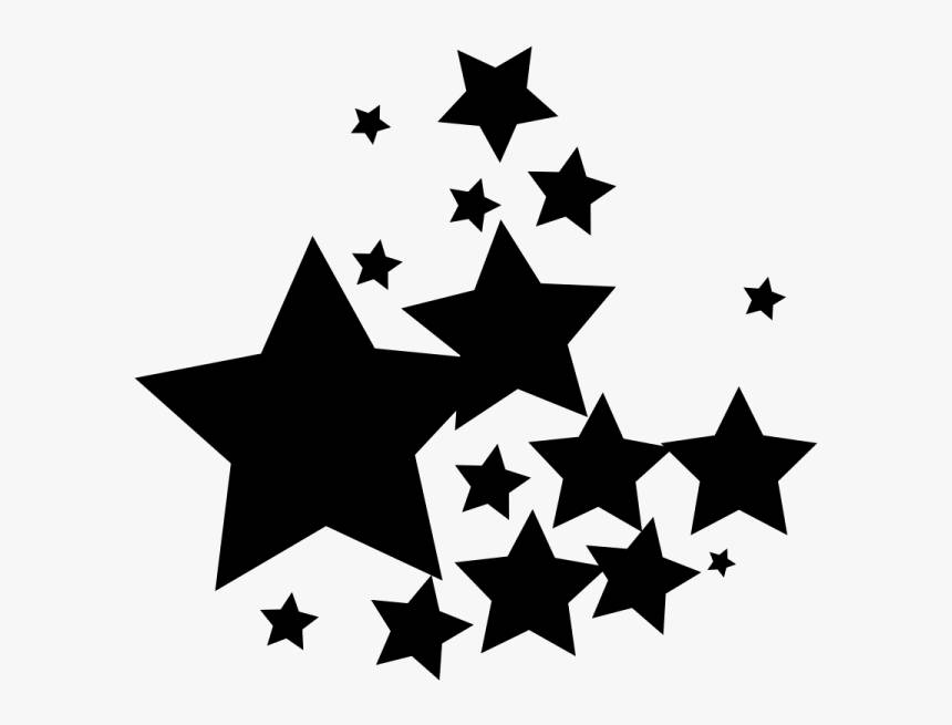 Different Shaped Black Stars Background