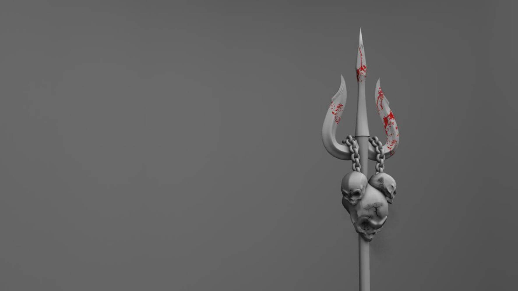 Digital 3d Render Trishul Background