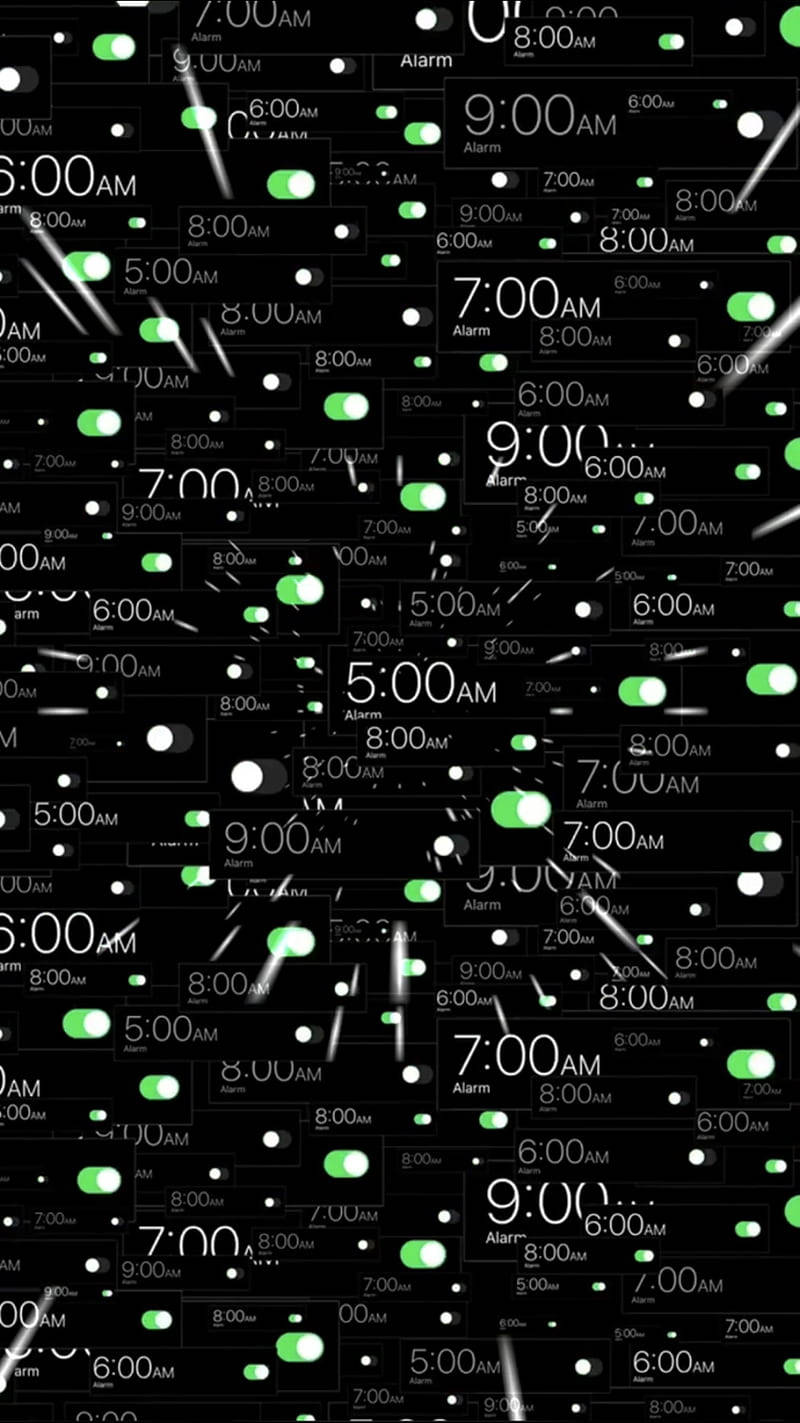 Digital Alarm Clock Collage Background