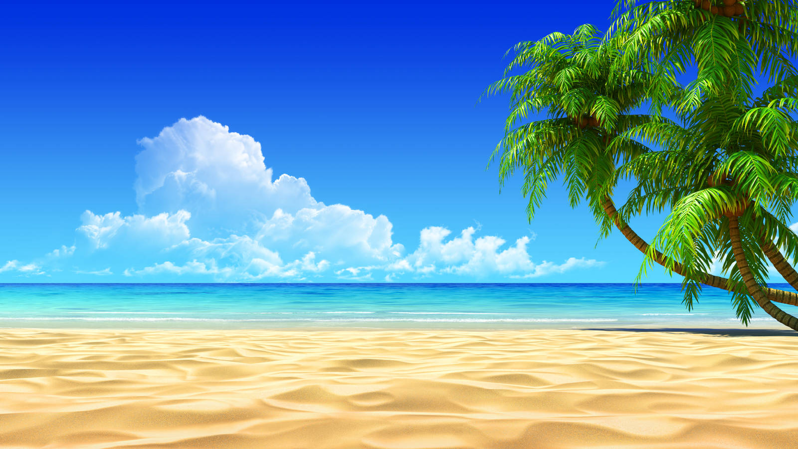 Digital Art Beach Desktop Background