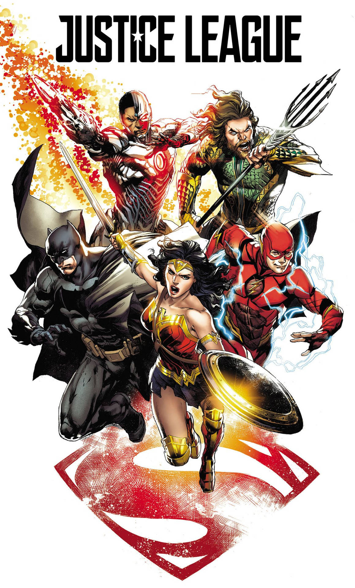 Digital Art Justice League Phone Background
