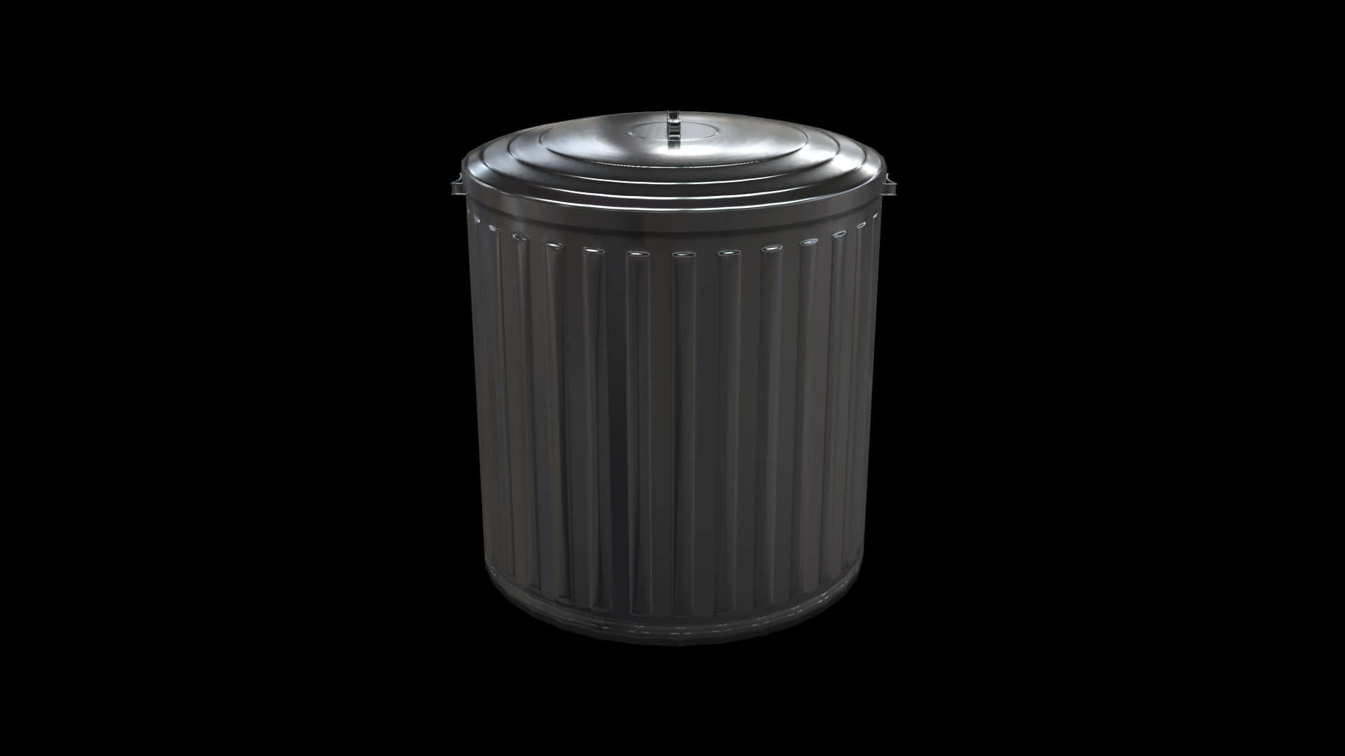 Digital Art Metal Trash Can Background