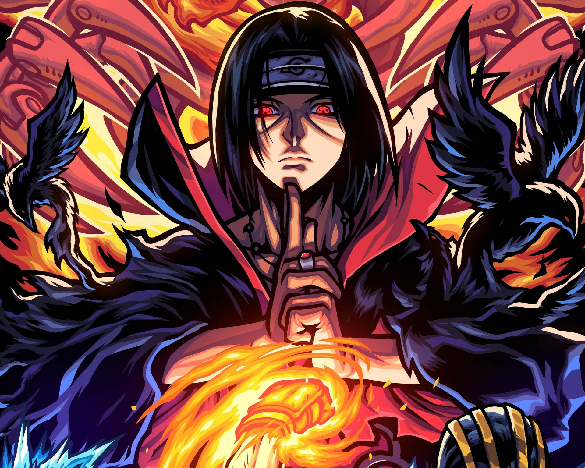 Digital Art Naruto Itachi Uchiha 4k Background