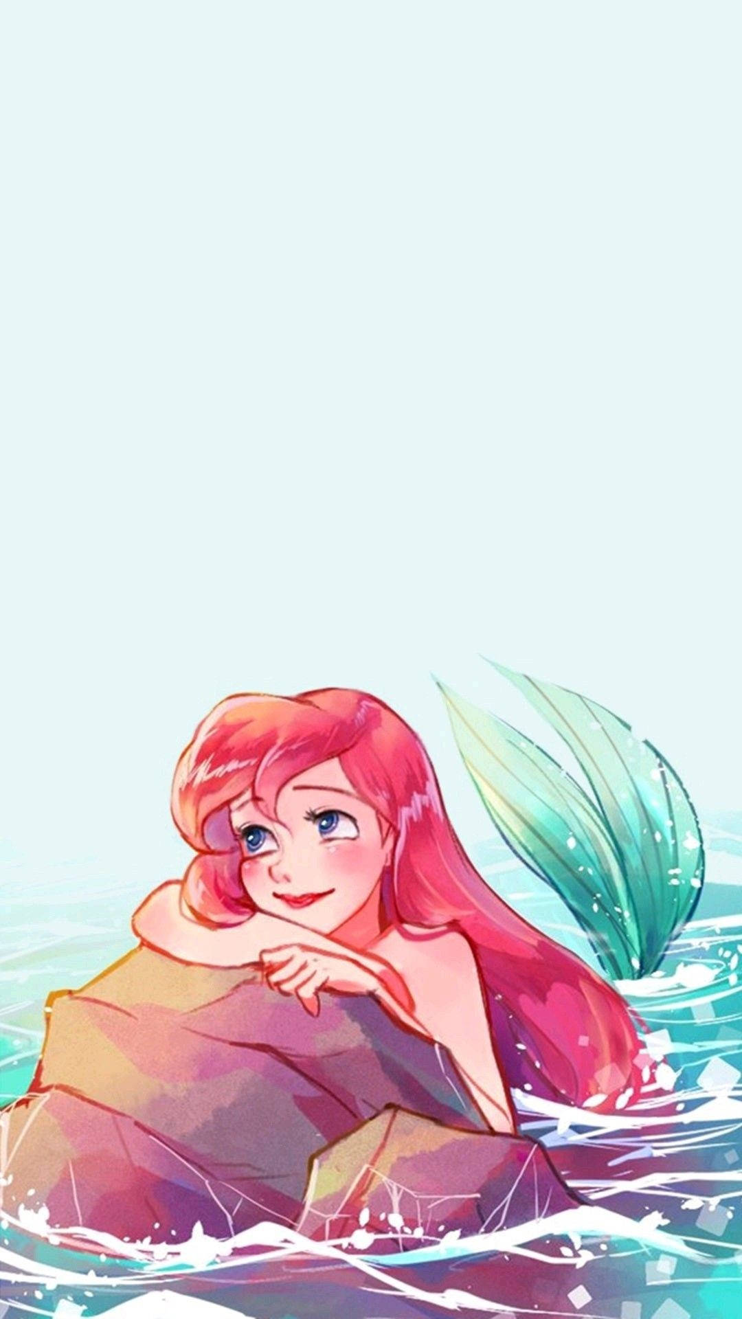 Digital Art Of Ariel Disney Iphone Background