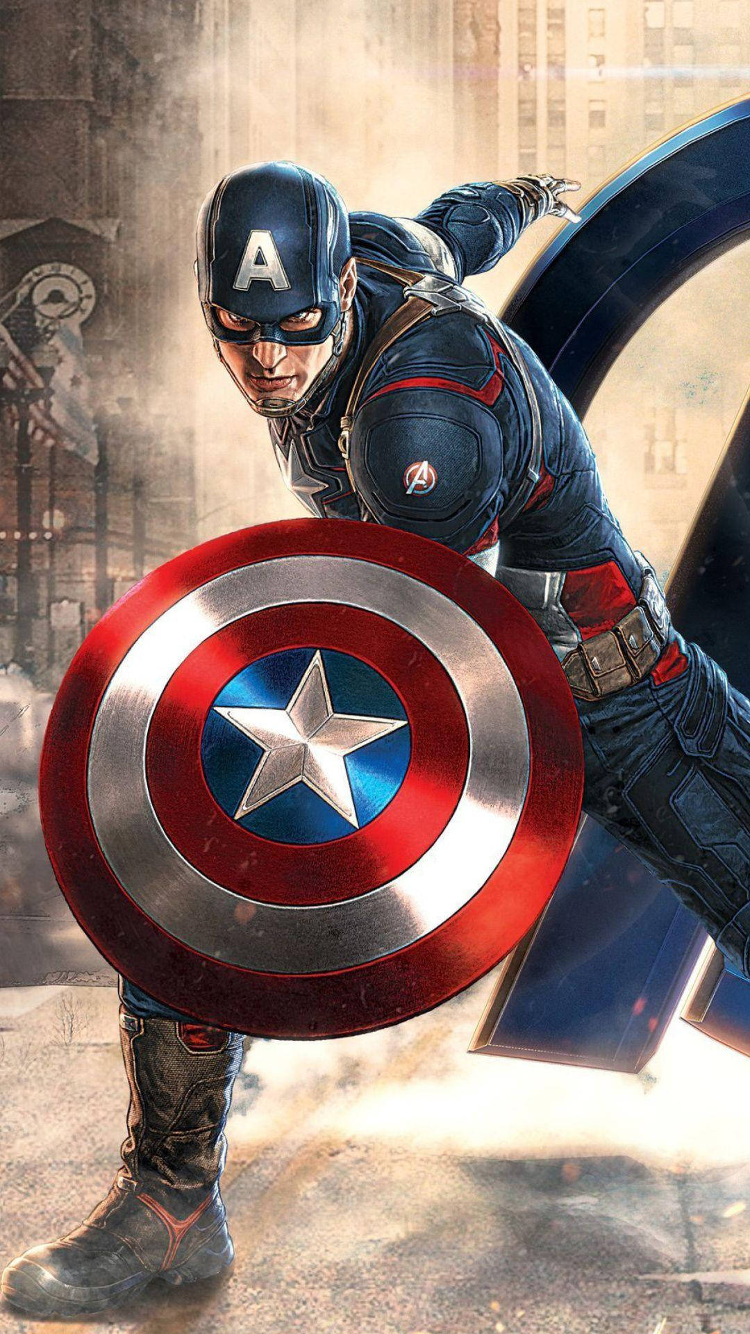 Digital Art Of Captain America Iphone Background