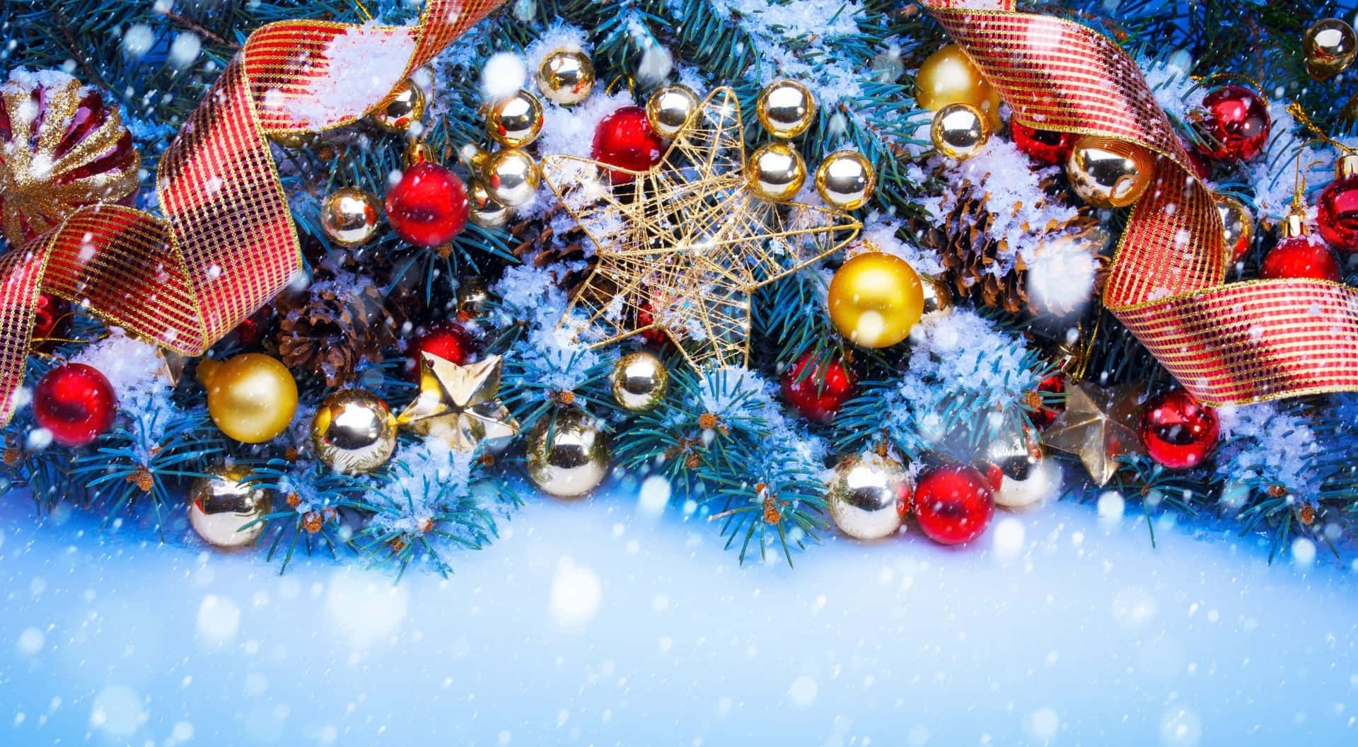 Digital Art Of Cool Christmas Garland Ornament Background