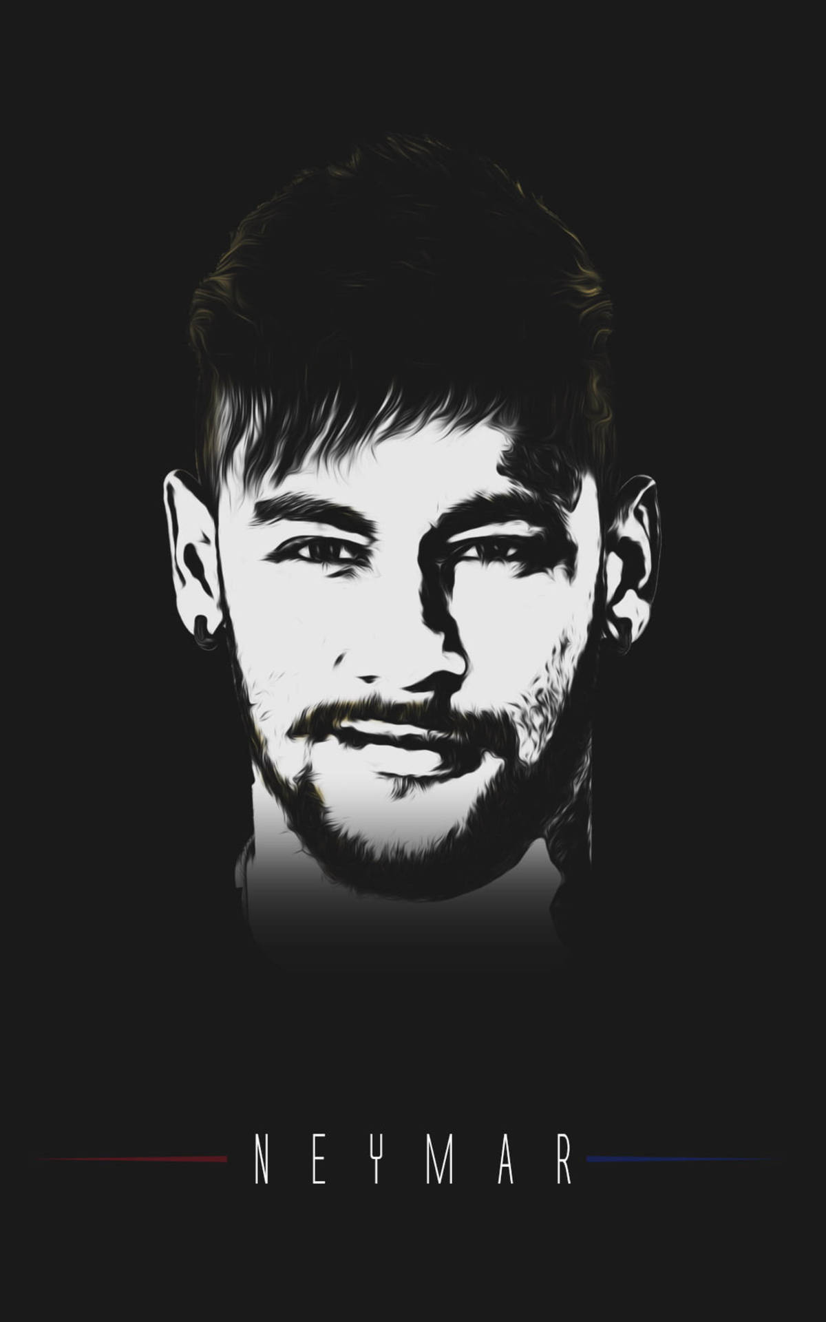 Digital Art Of Neymar Jr Background