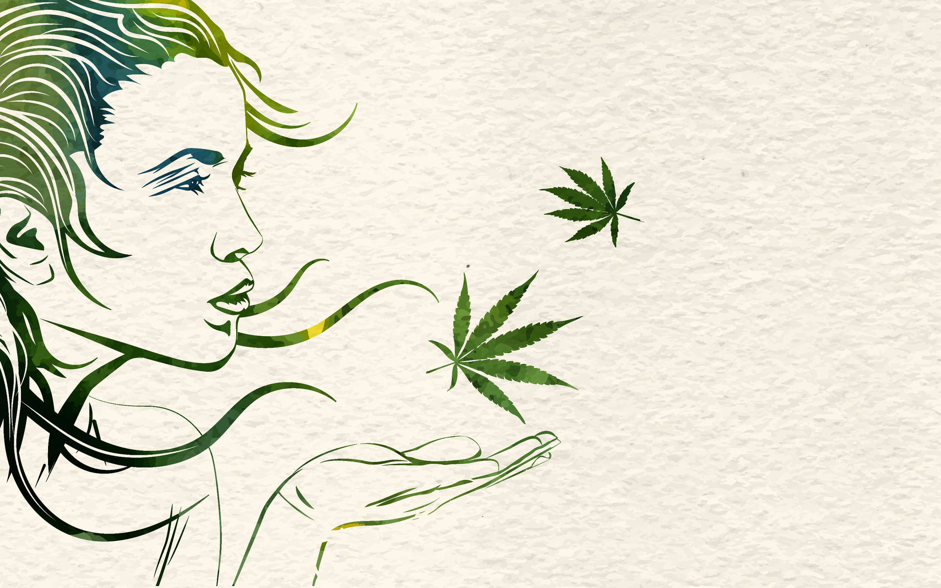 Digital Art Promo For Smoking Weed Background
