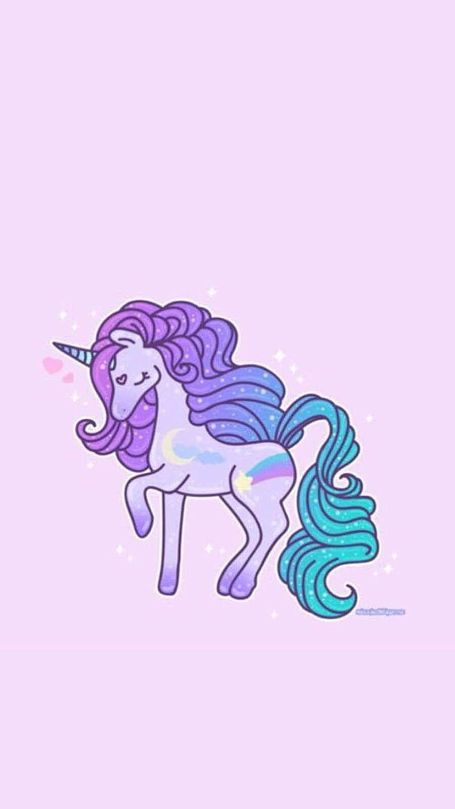 Digital Art Purple And Teal Galaxy Unicorn Background