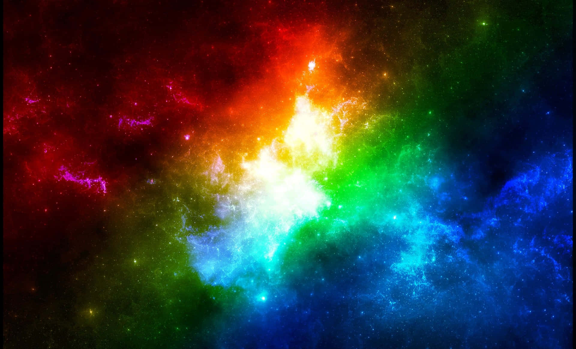 Digital Art Ranibow Cool Colored Nebula Abstract Background