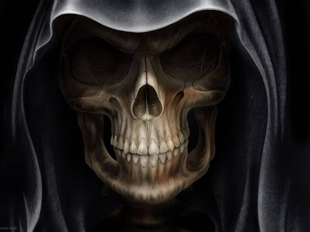 Digital Art Skull Ghost Background