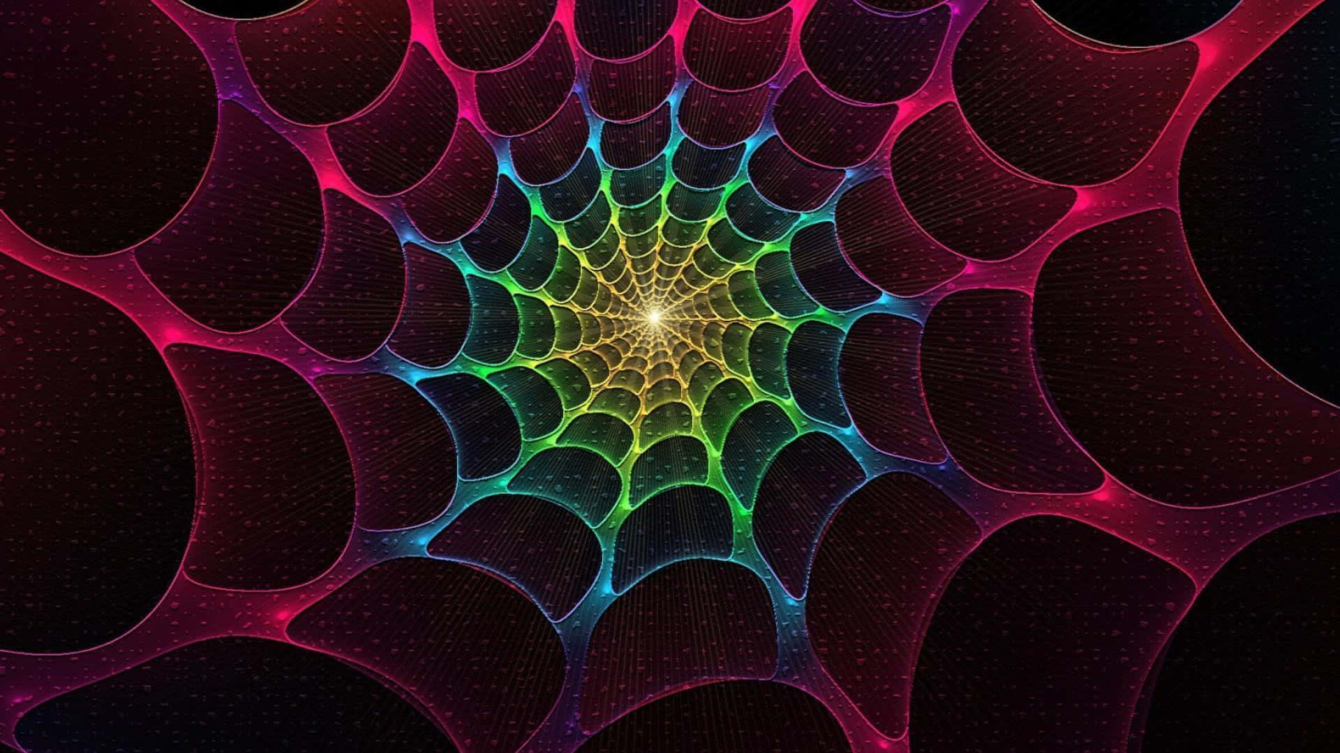 Digital Artwork Cool Colored Psychedic Web Abstract Background