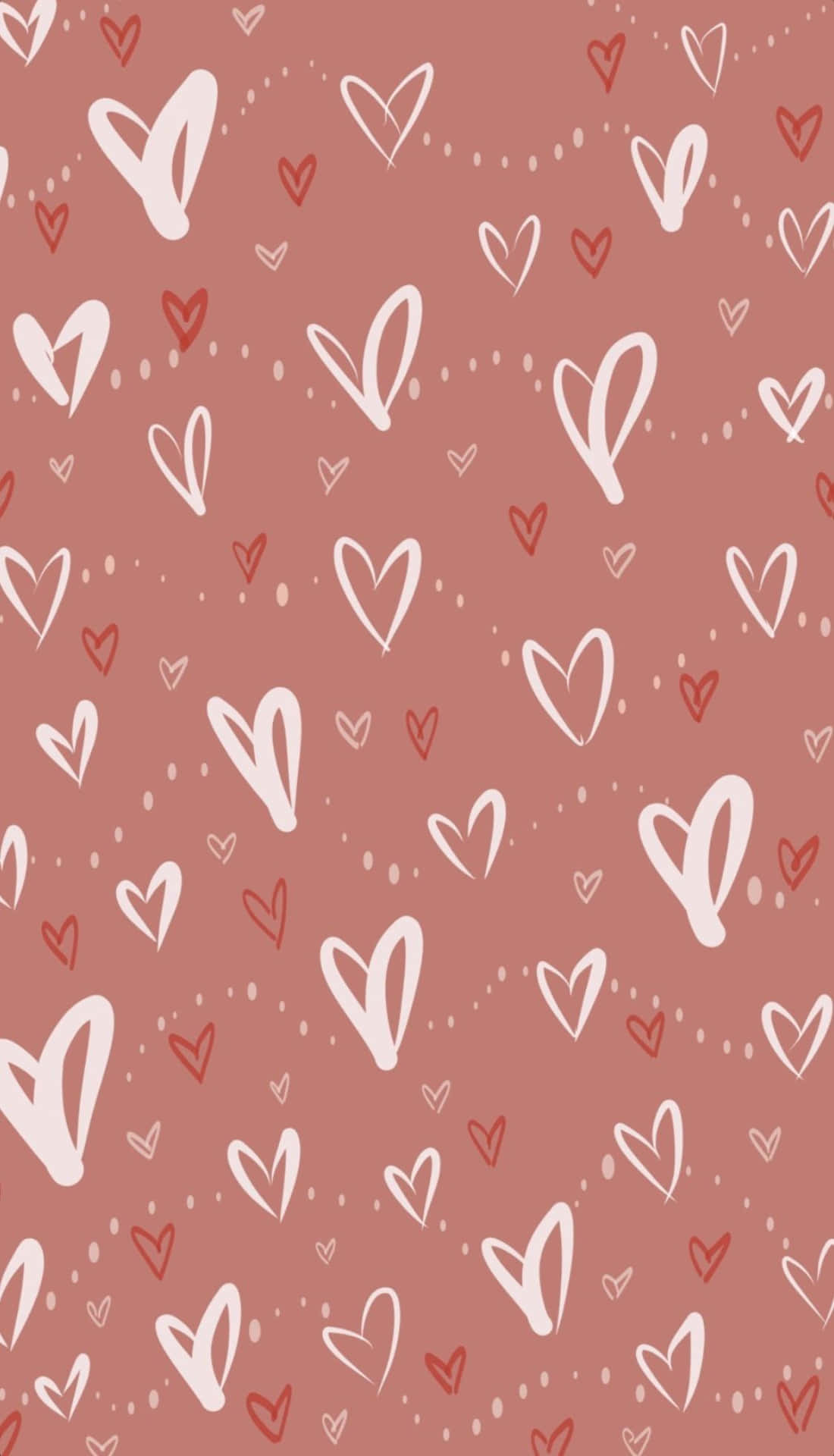 Digital Artwork Heart Symbol Aesthetic Valentine's Day Background