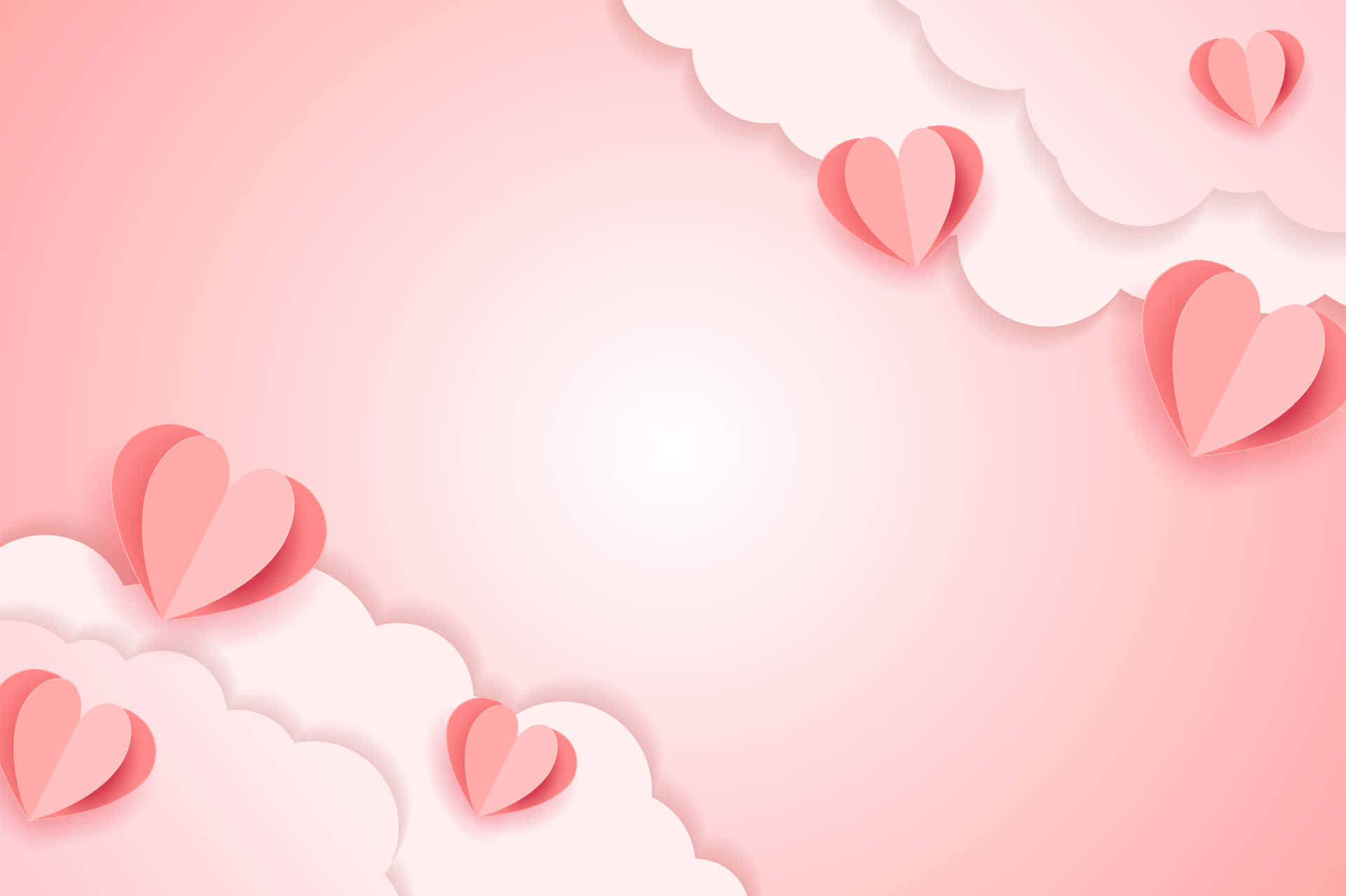 Digital Artwork Hearts Flying Aesthetic Valentine's Day