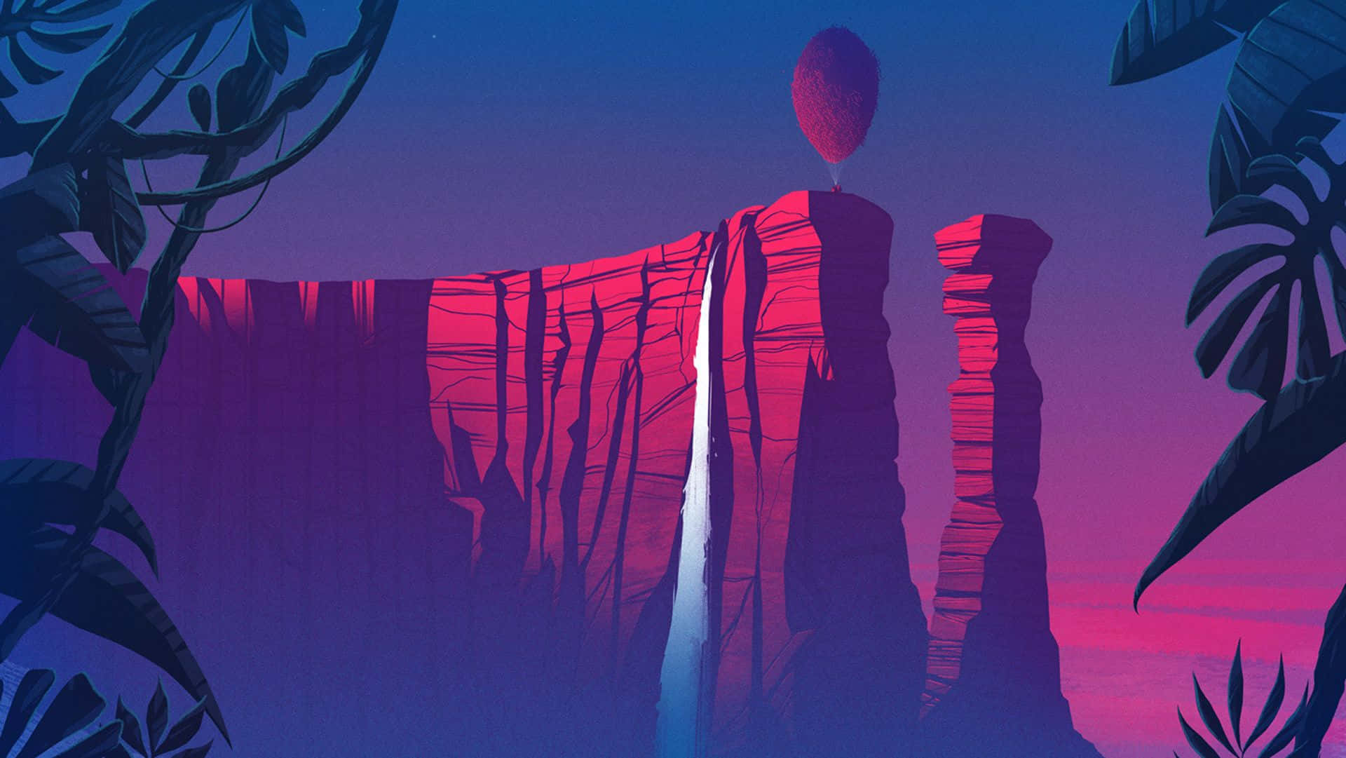 Digital Artwork Of Carl's House In Up Movie Background