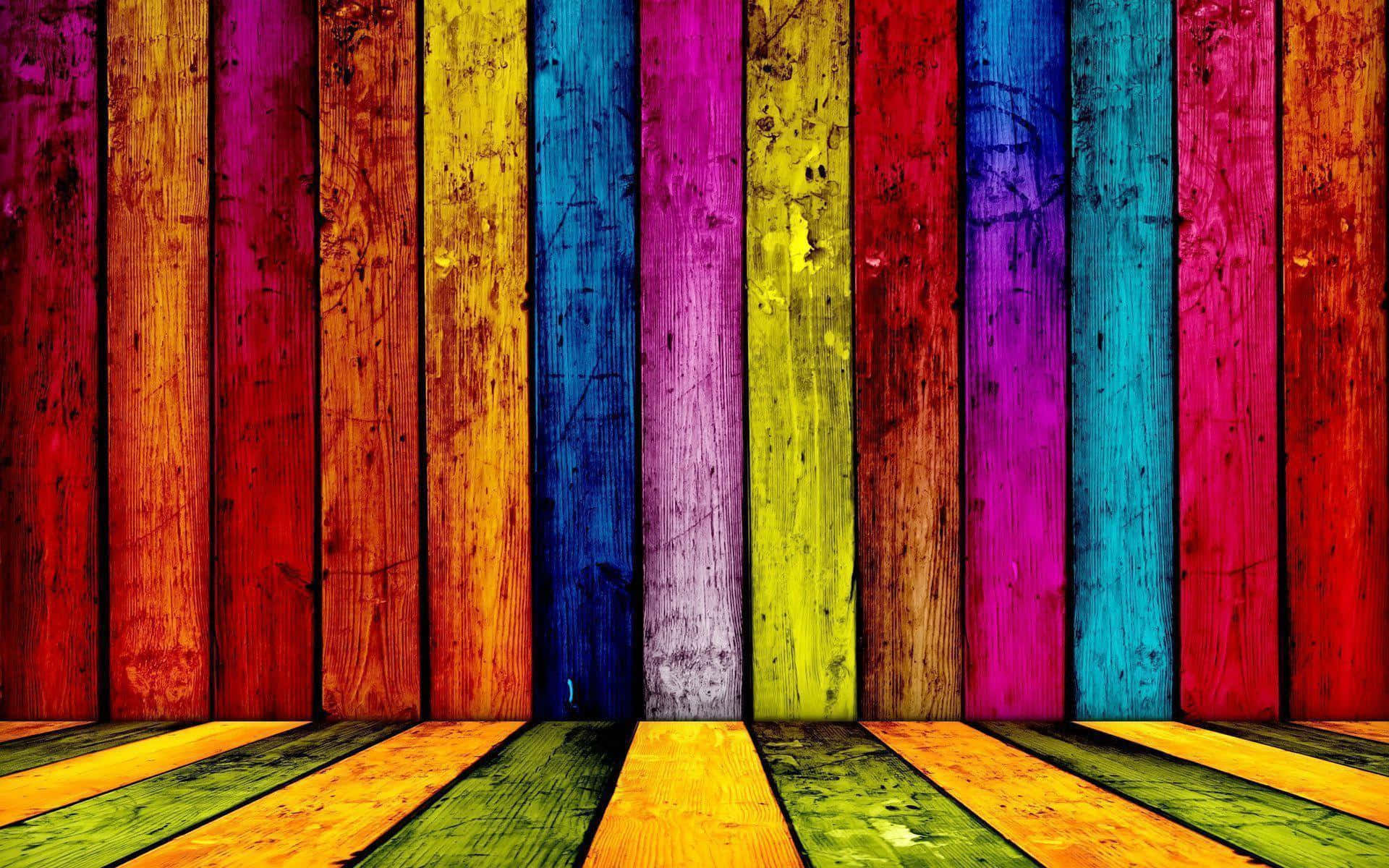 Digital Artwork Of Cool Colored Wood Planks Background