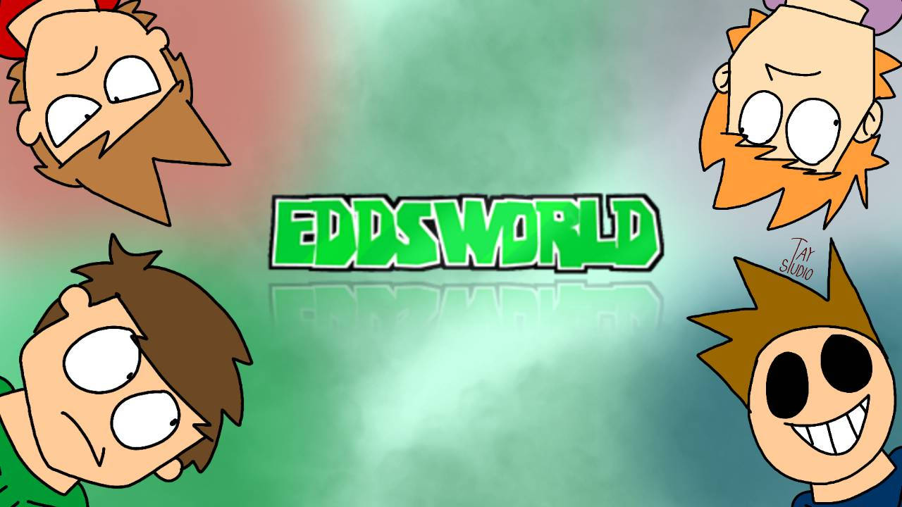Digital Artwork Of Eddsworld Main Casts Background