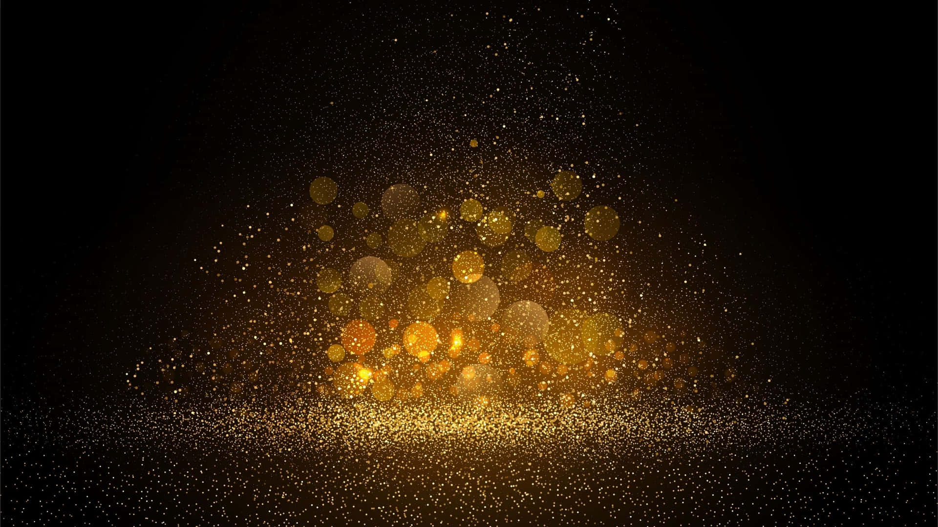 Digital Black And Gold Glitter