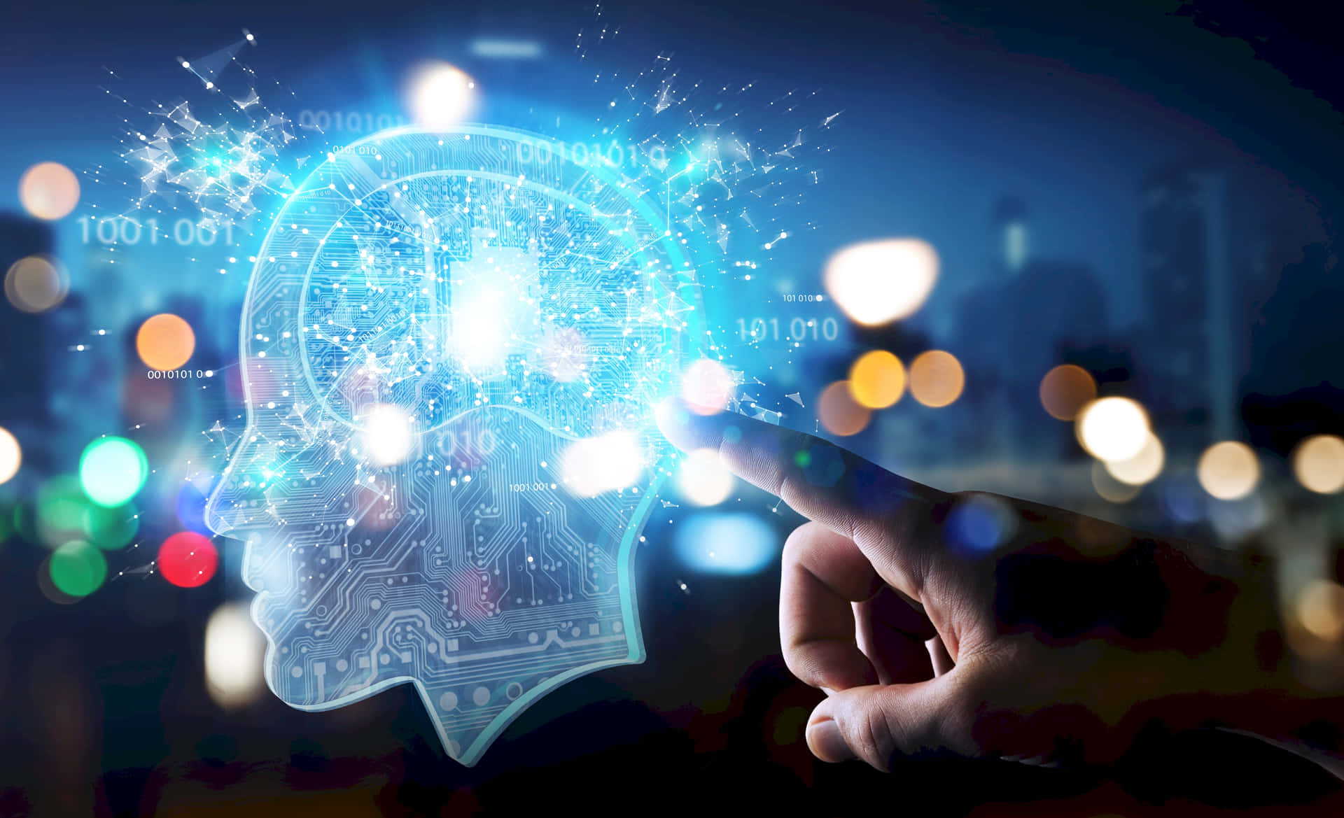 Digital Brain Concept Background