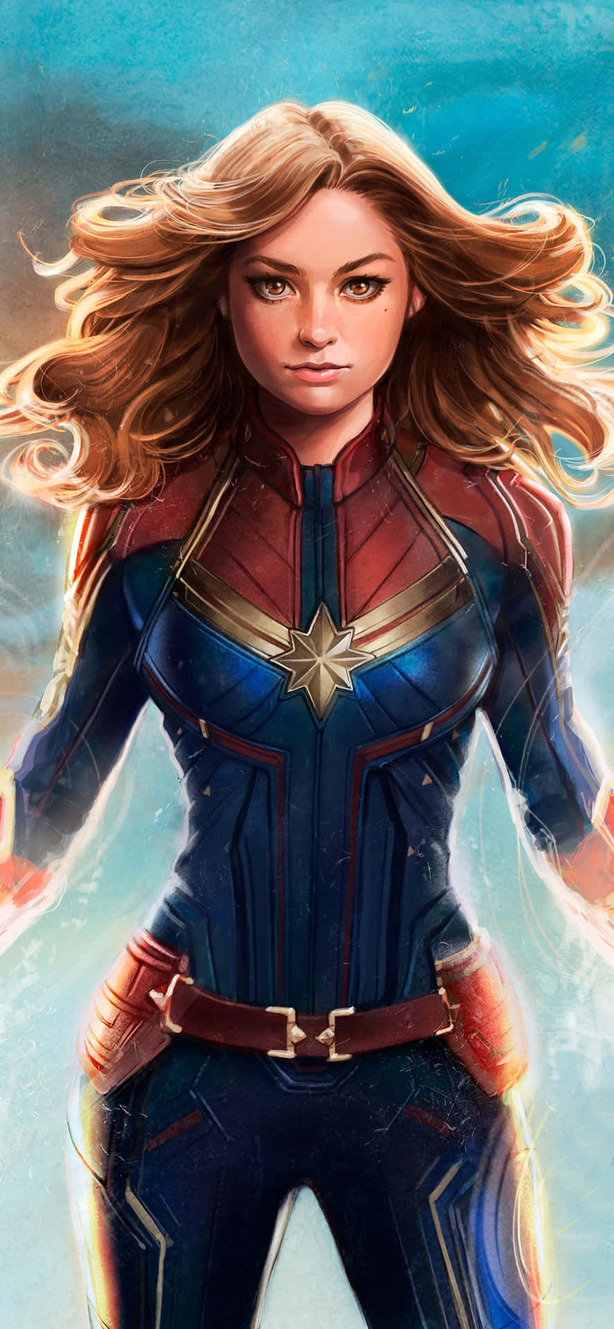 Digital Captain Marvel Art Iphone