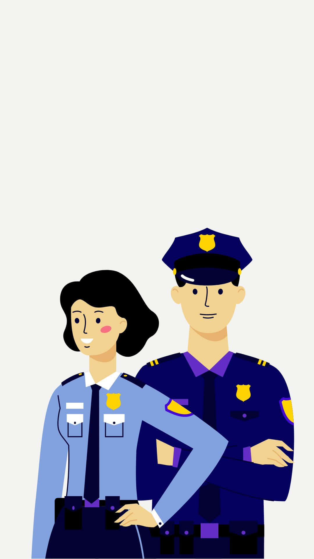 Digital Cartoon Vector Artwork Of Cop Background