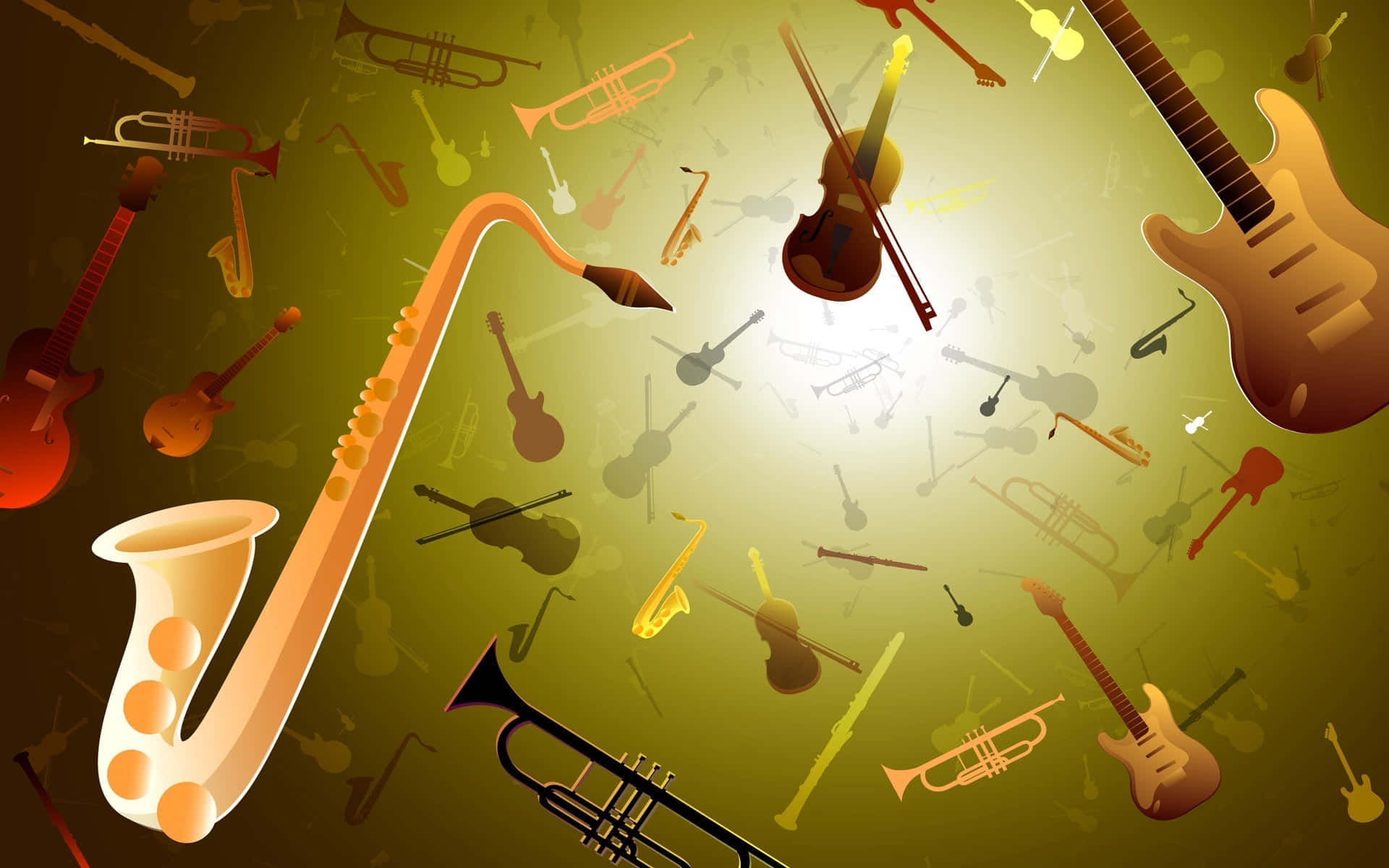 Digital Clip Art Musical Instrument Background