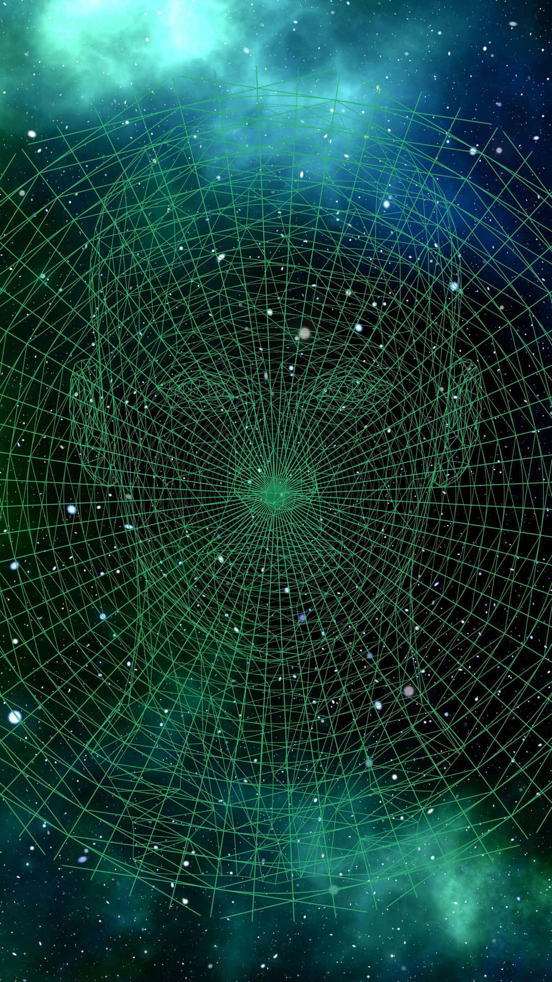 Digital Cosmic Network Visualization Background