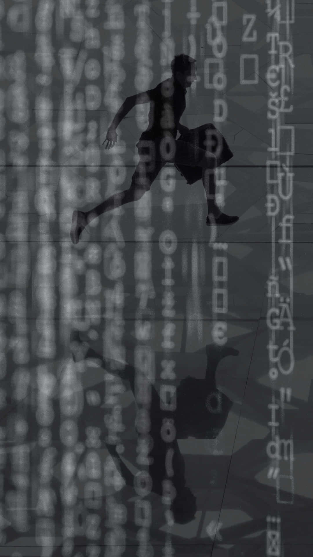 Digital Data Runner Silhouette