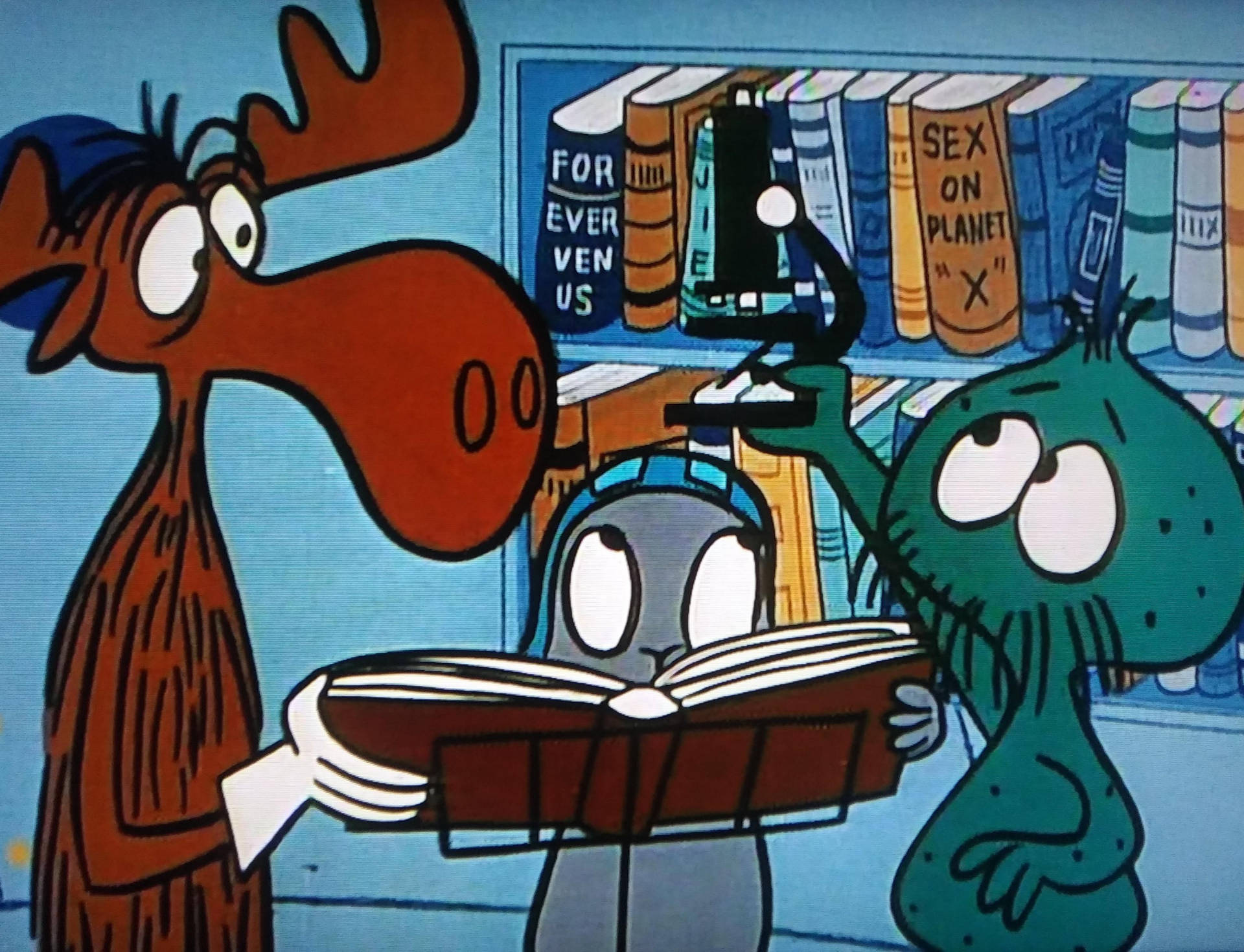 Digital Depiction Of Rocky And Bullwinkle Background