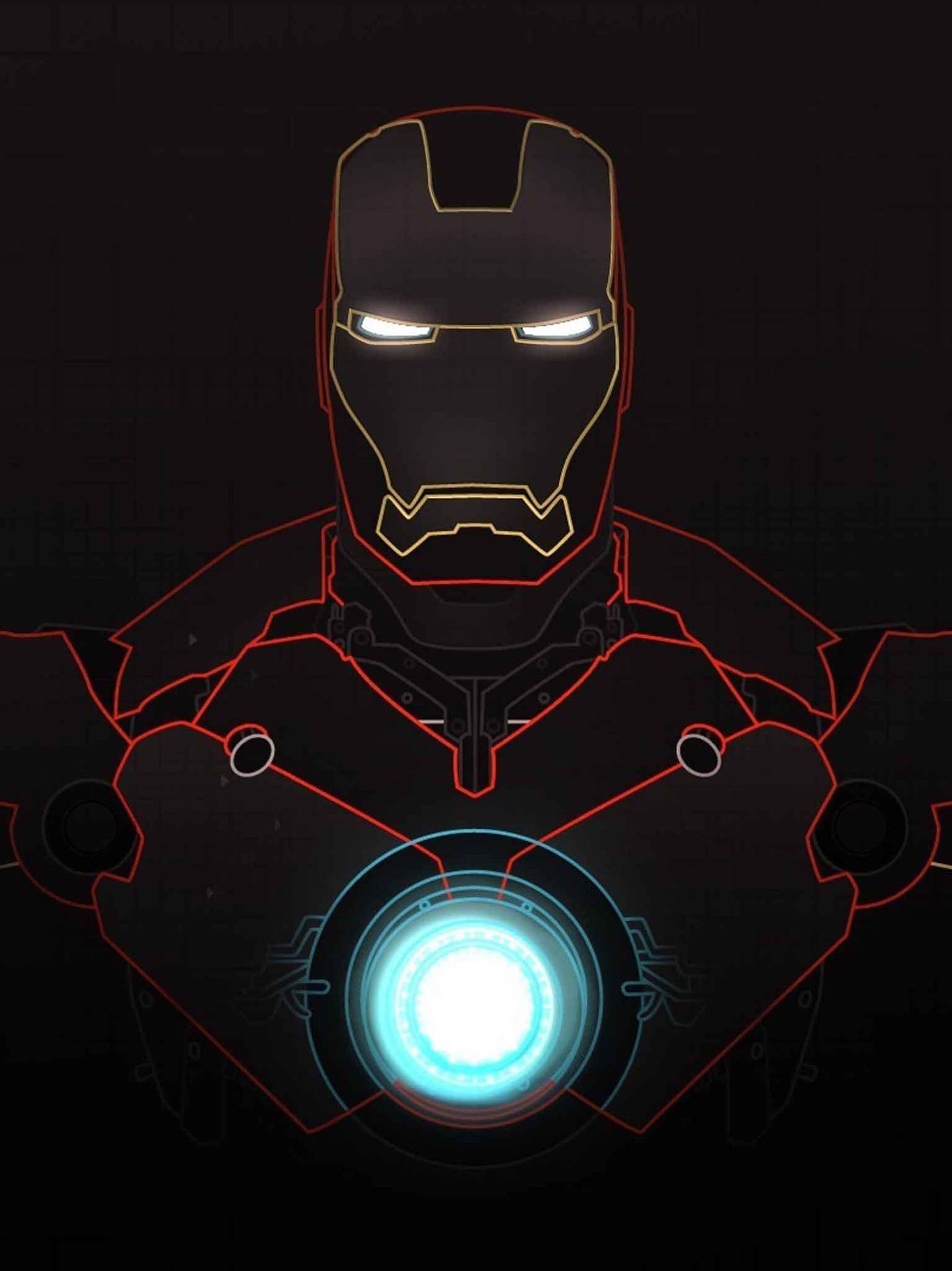 Digital Drawing Iron Man Phone Background