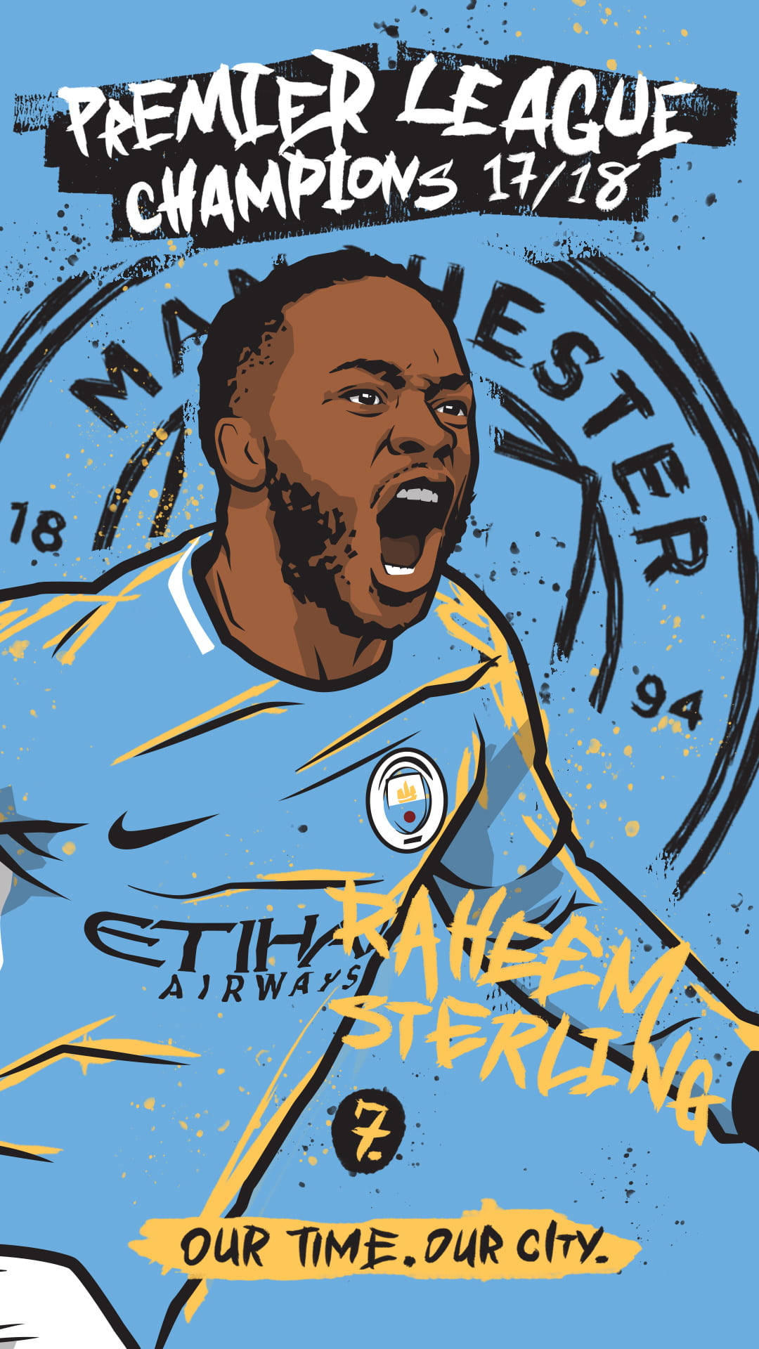 Digital Drawing Of Raheem Sterling