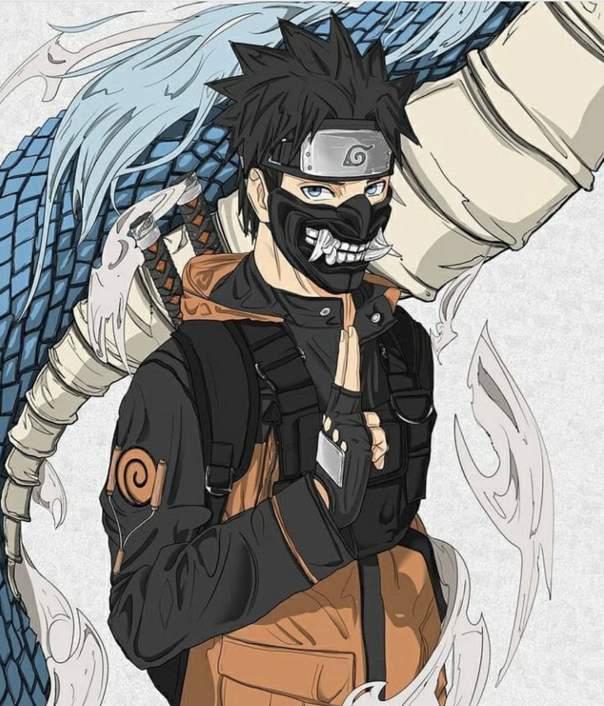 Digital Fan Art Of Naruto Drip Background