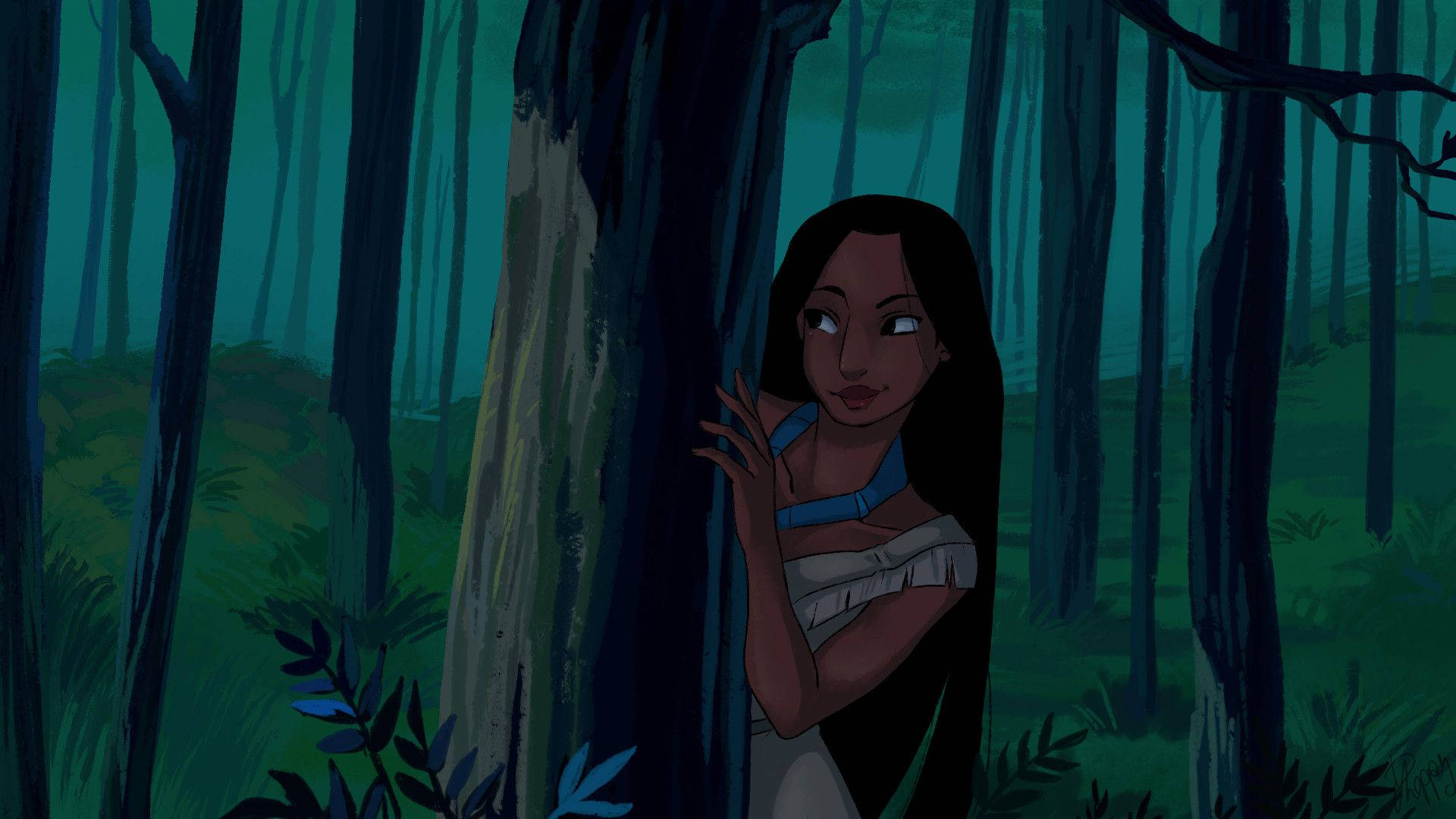 Digital Fan Art Pocahontas Background