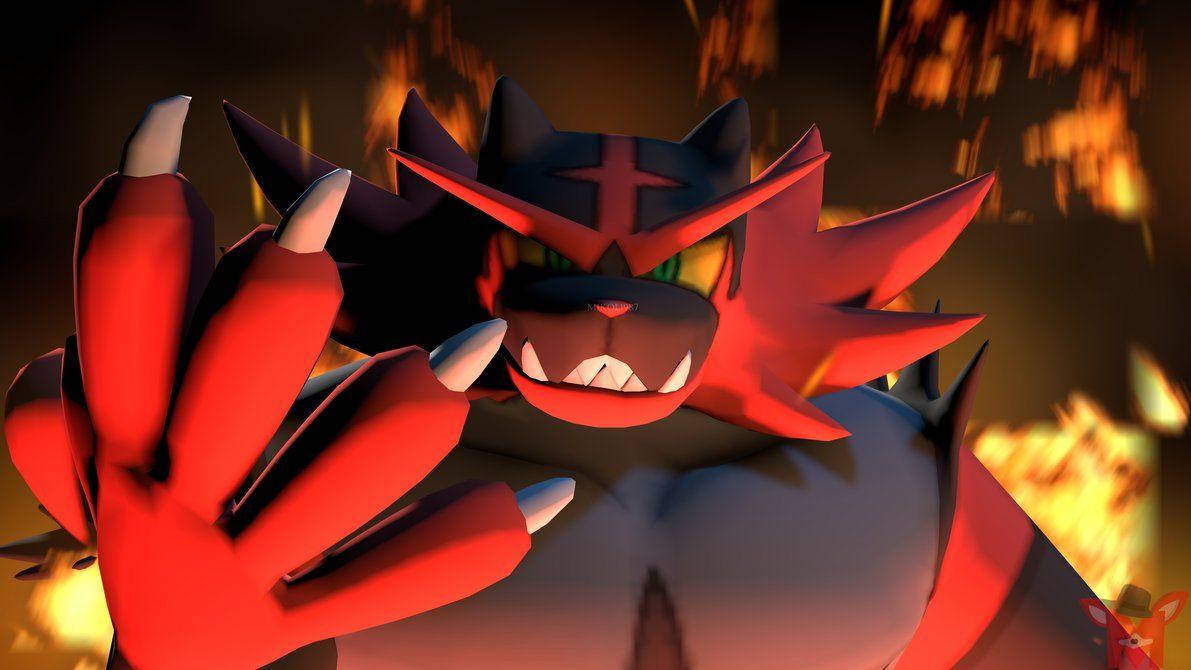 Digital Fanart: Incineroar Background