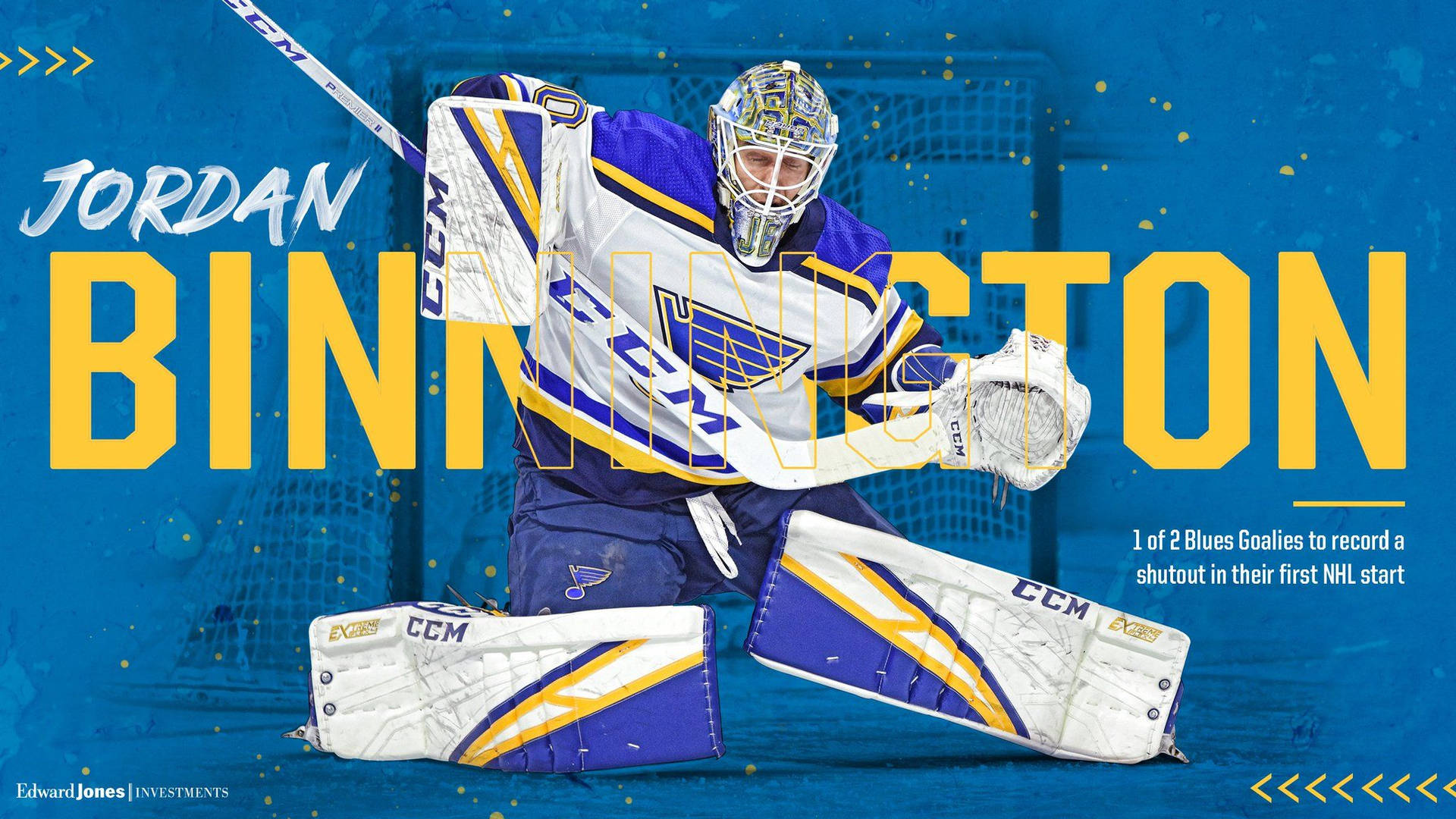 Digital Fanart Of Goaltender Jordan Binnington Background