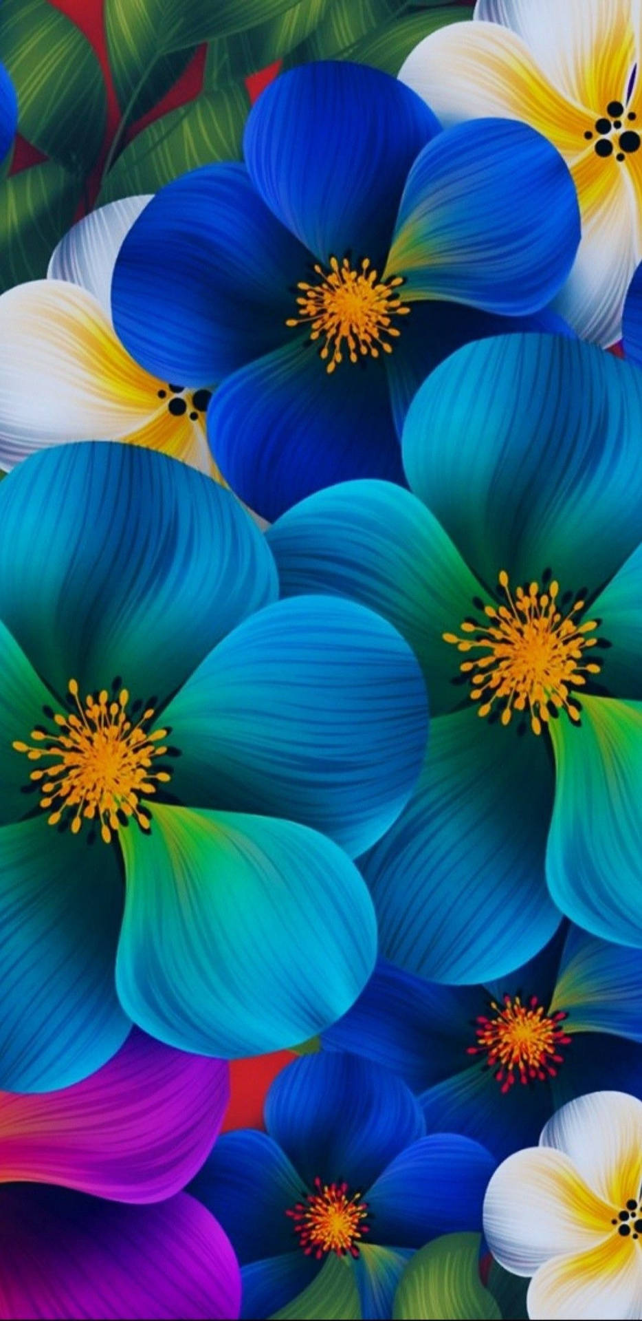 Digital Flower Beautiful Phone Background