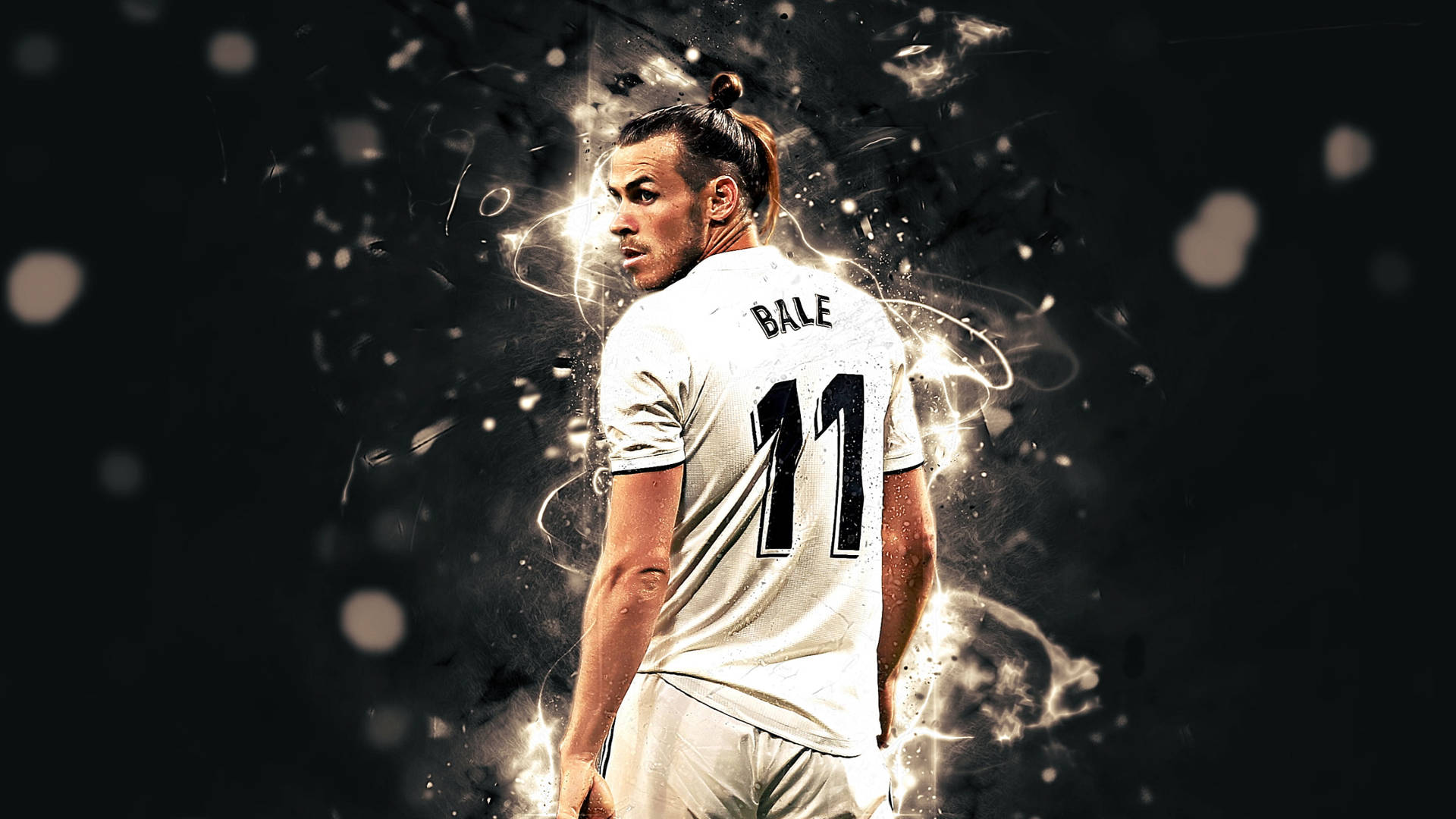 Digital Gareth Bale Looking Back Background