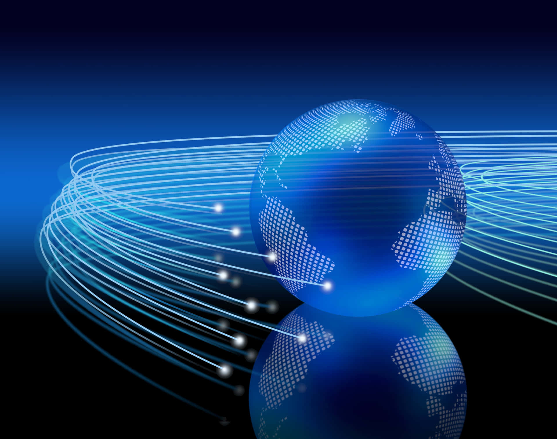 Digital Global Network Connectivity Background