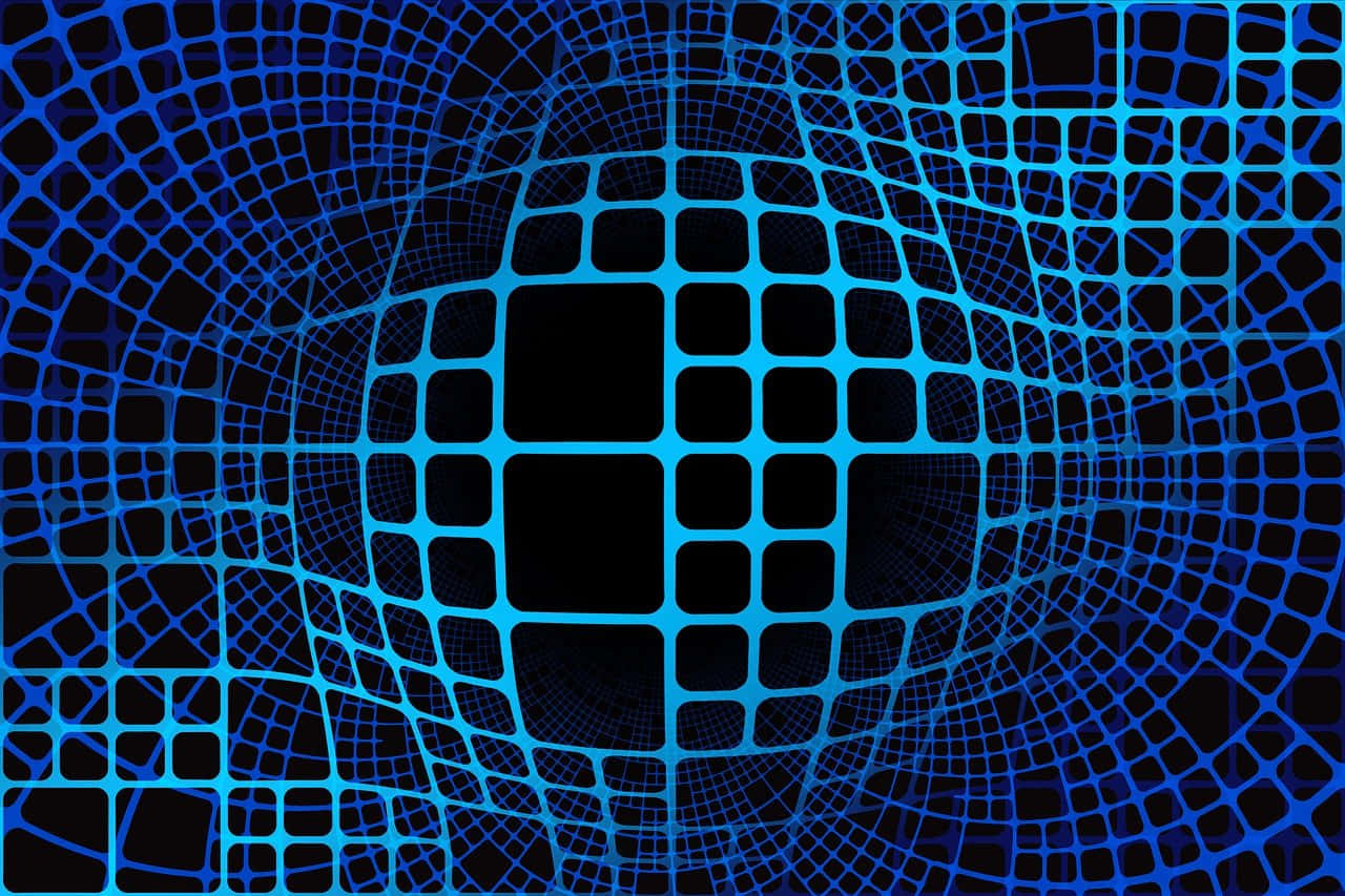 Digital Grid Sphere Abstract Background
