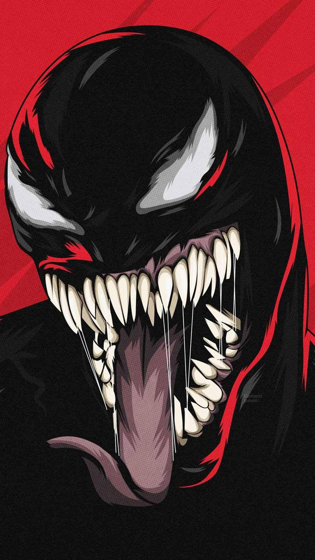 Digital Illustration Venom Iphone Background