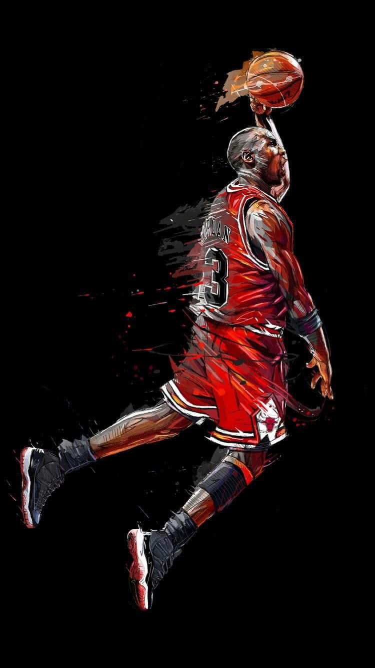 Digital Iphone Painting Michael Jordan Background