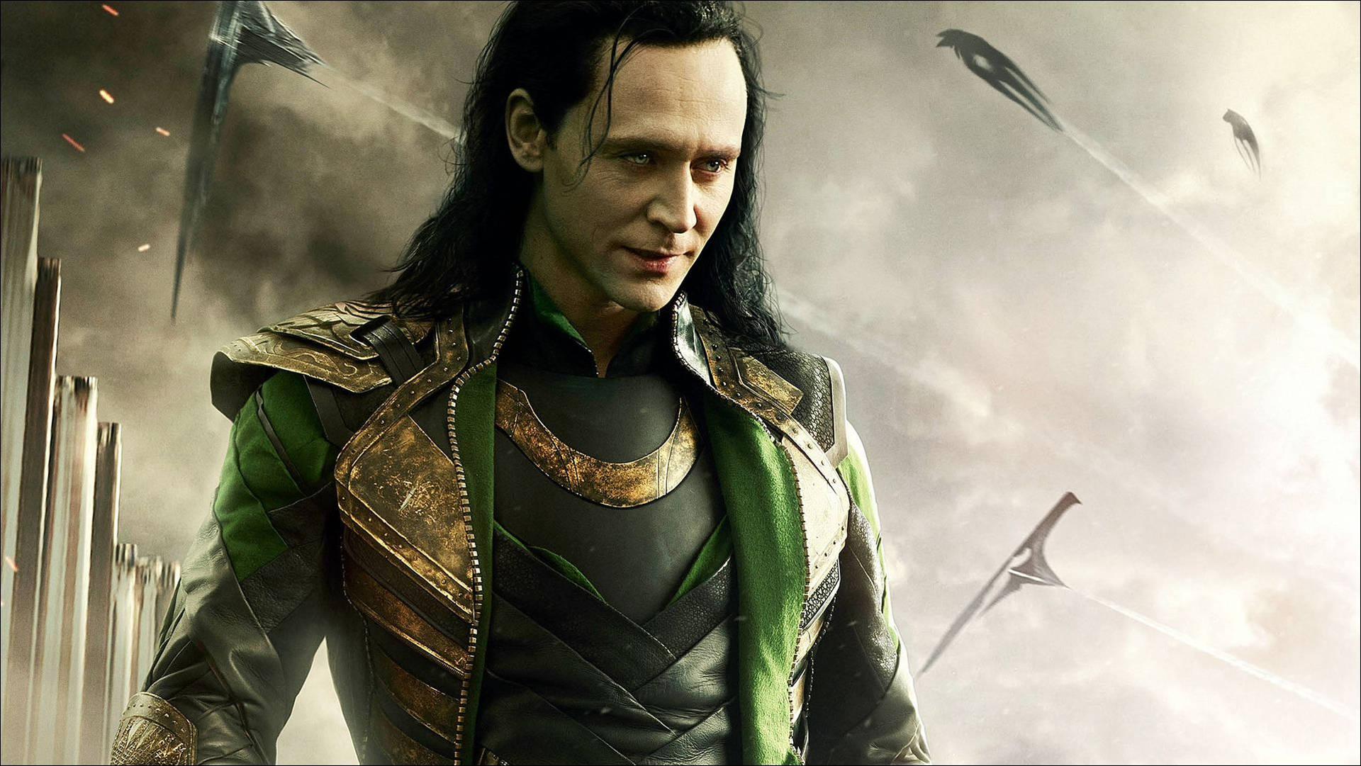 Digital Loki In Battlefield Background