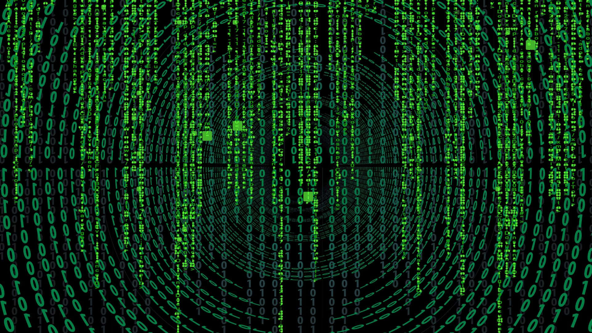 Digital Matrix Code Tunnel Background