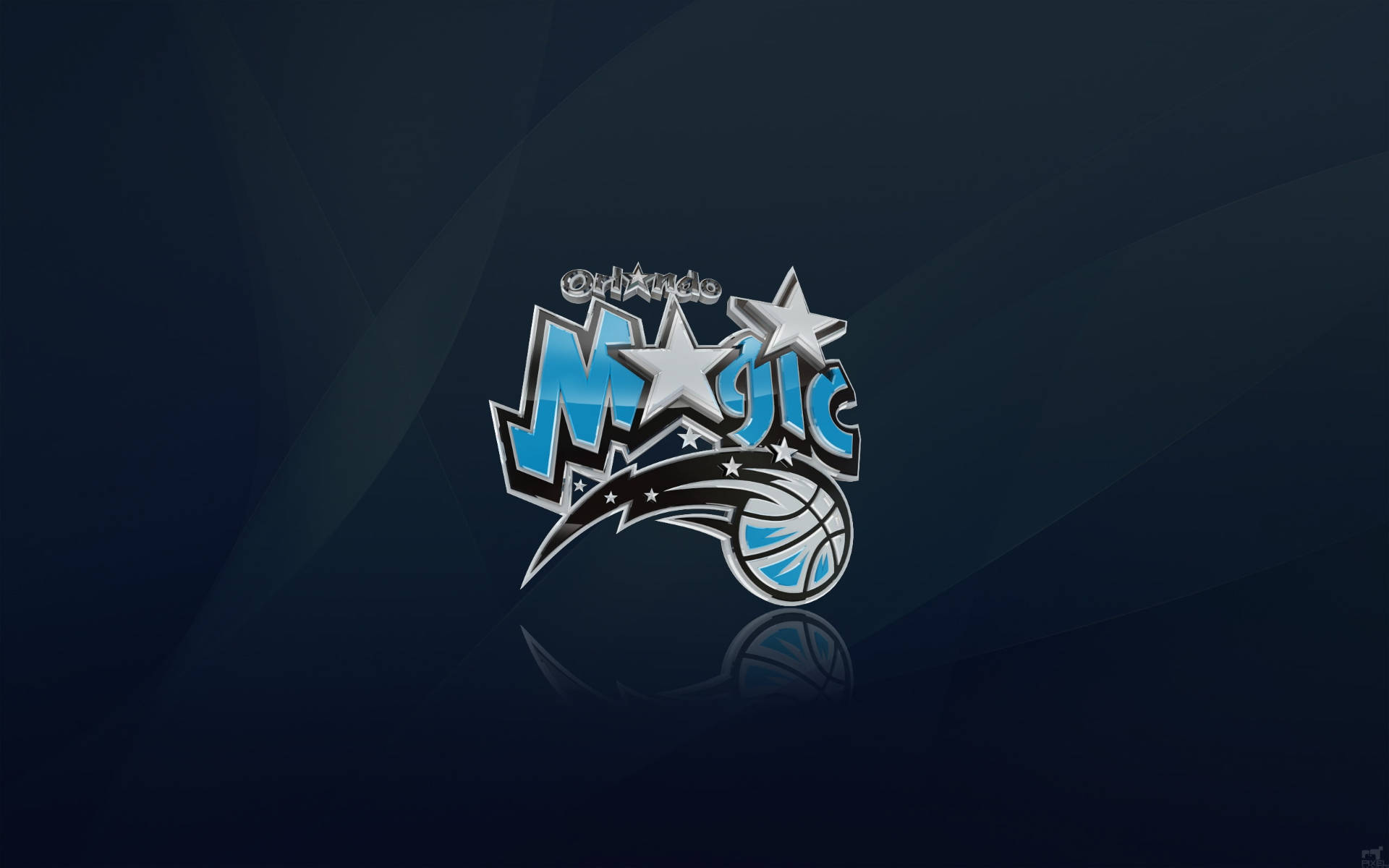 Digital Orlando Magic Logo In Blue Background
