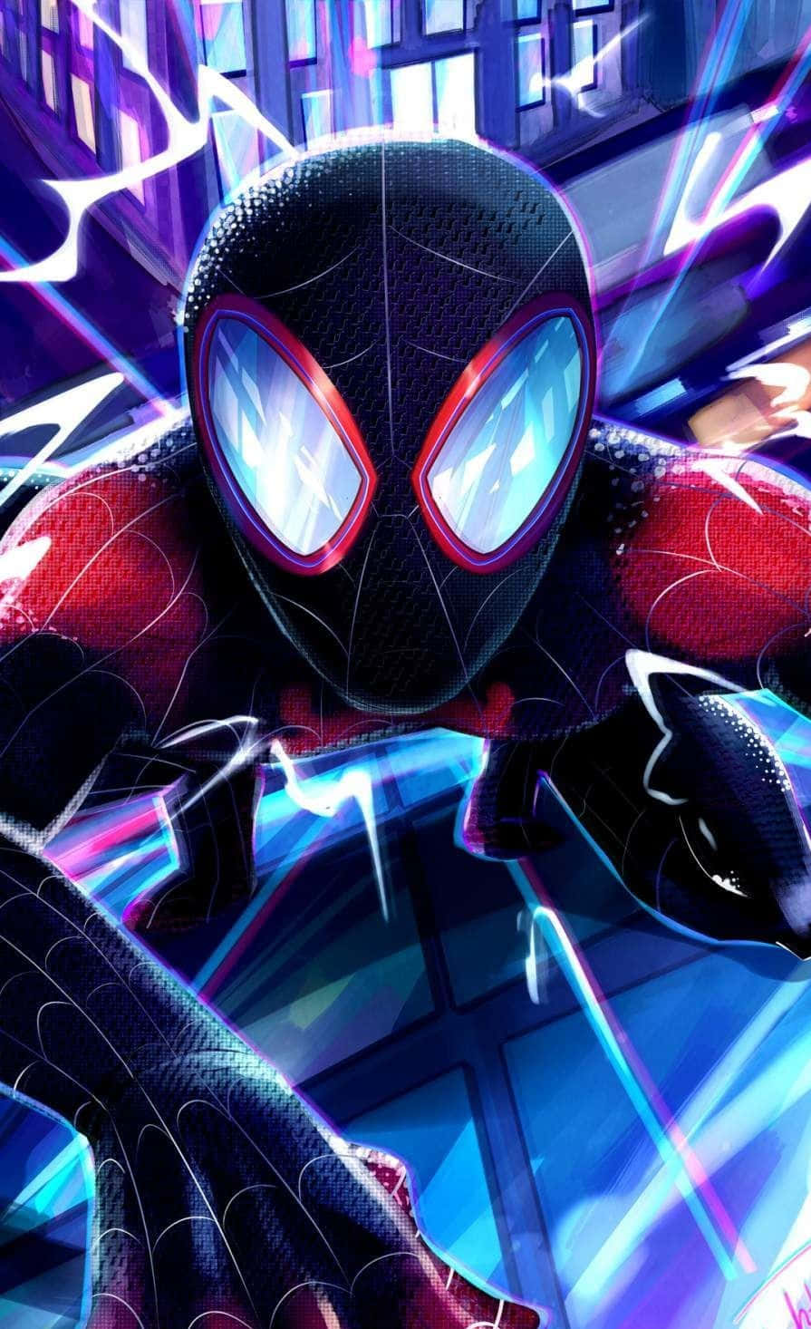 Digital Painting Amazing Spider Man Miles Morales Iphone Background