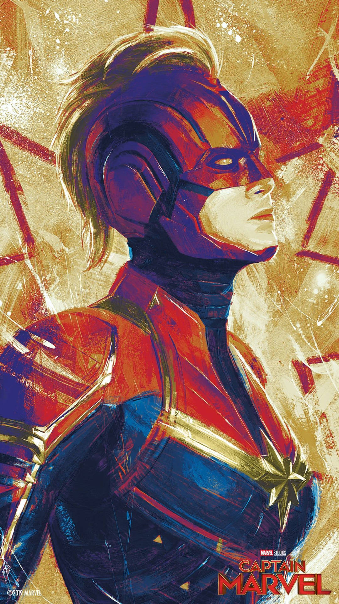 Digital Painting Captain Marvel Iphone Background